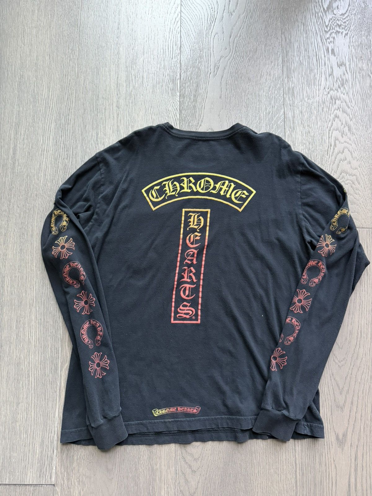 Chrome Hearts Chrome Hearts Gradient T Bar Logo Black Long Sleeve Shirt Size US L / EU 52-54 / 3 - 1 Thumbnail
