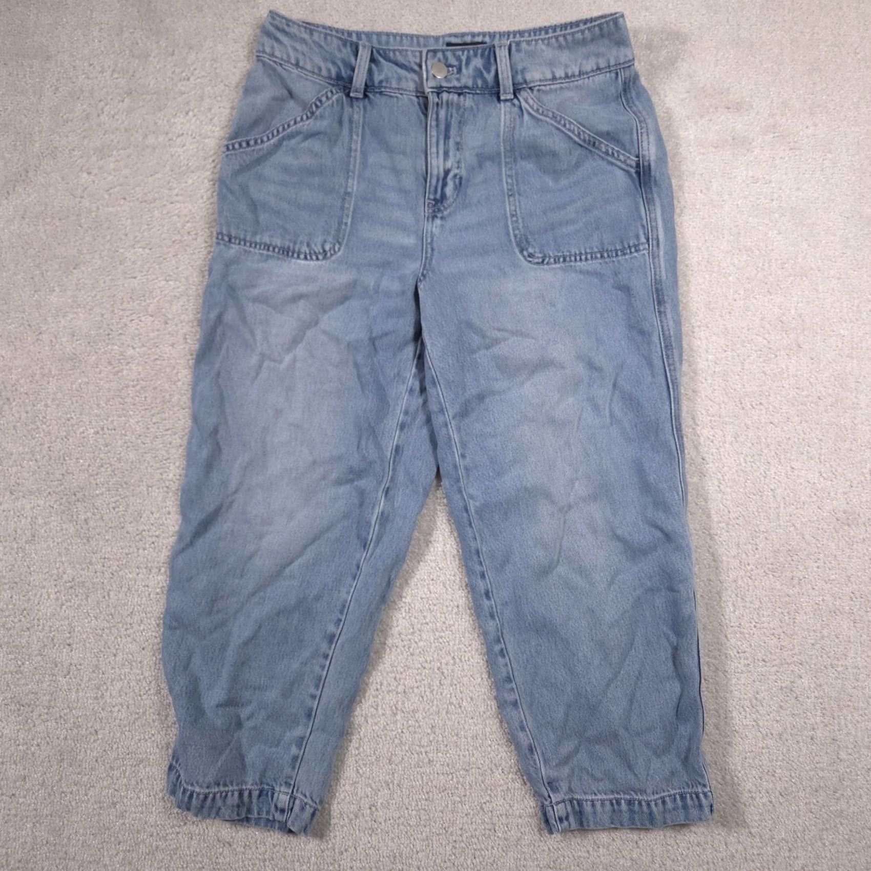 Talbots Talbots Summerweight Straight Leg Ankle Denim Jeans Women’s 4P Capri Capris Stretch 5-Pocket Blue XS? 28? 4P 22Inseam? Size 28" / US 6 / IT 42 - 2 Thumbnail