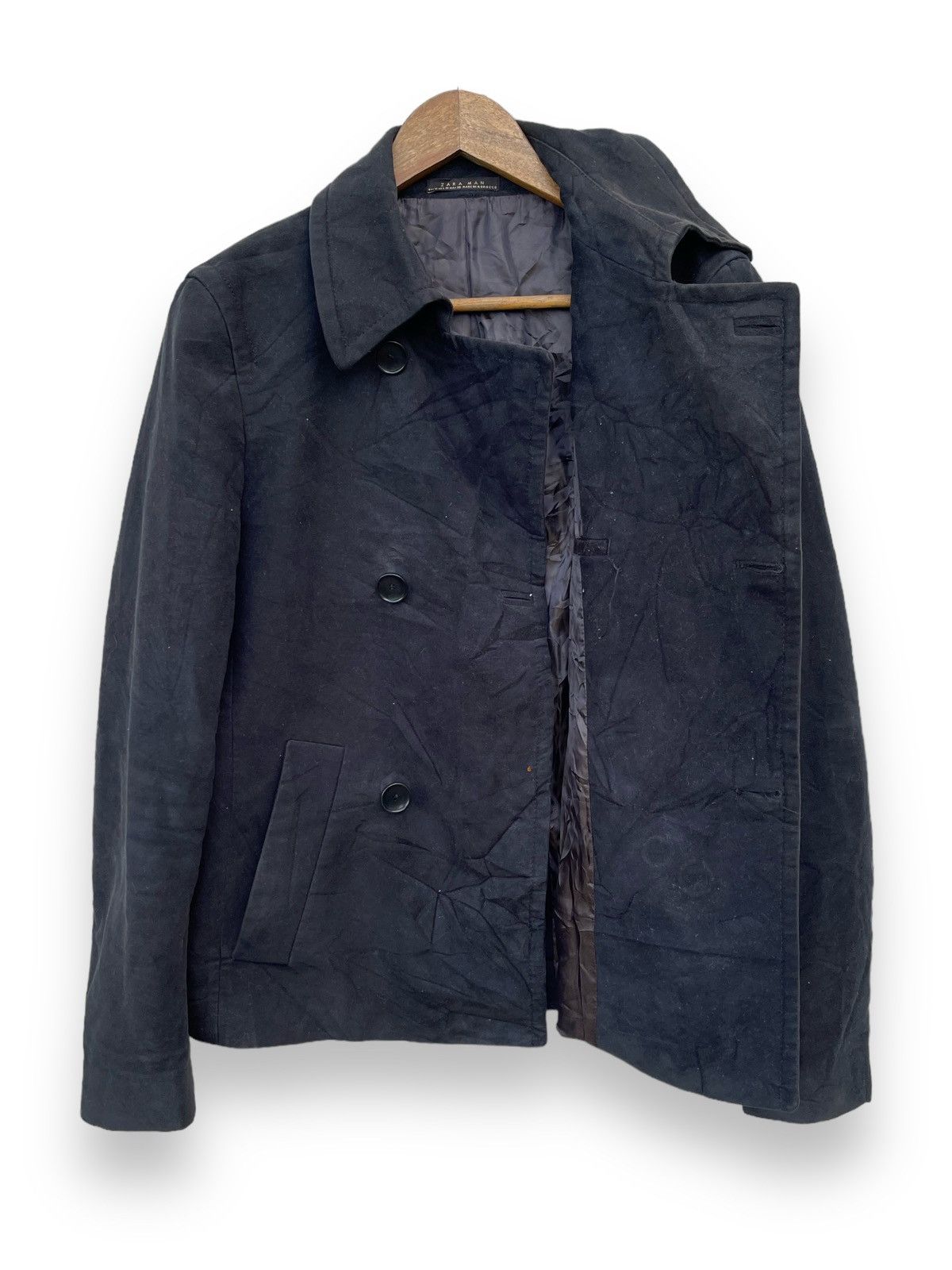 Zara ZARA MAN VELVET DOUBLE BREASTED JACKET Size US M / EU 48-50 / 2 - 3 Thumbnail
