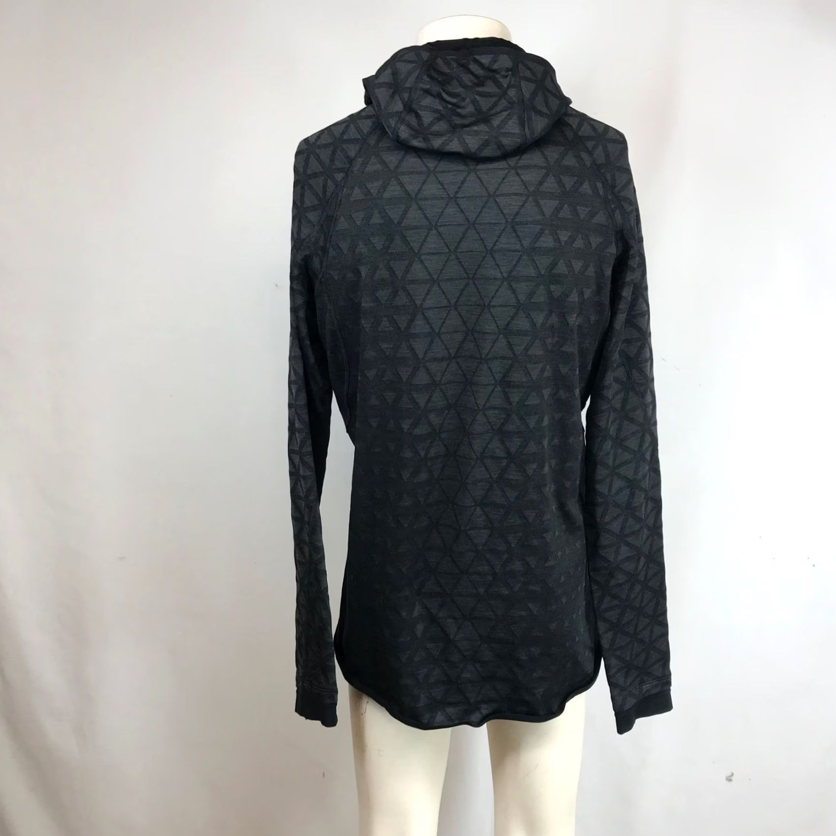 Nike Nike Pro Hoodie Geometric Triangle Scuba Pullover Mens L Charcoal Black Size US L / EU 52-54 / 3 - 5 Thumbnail