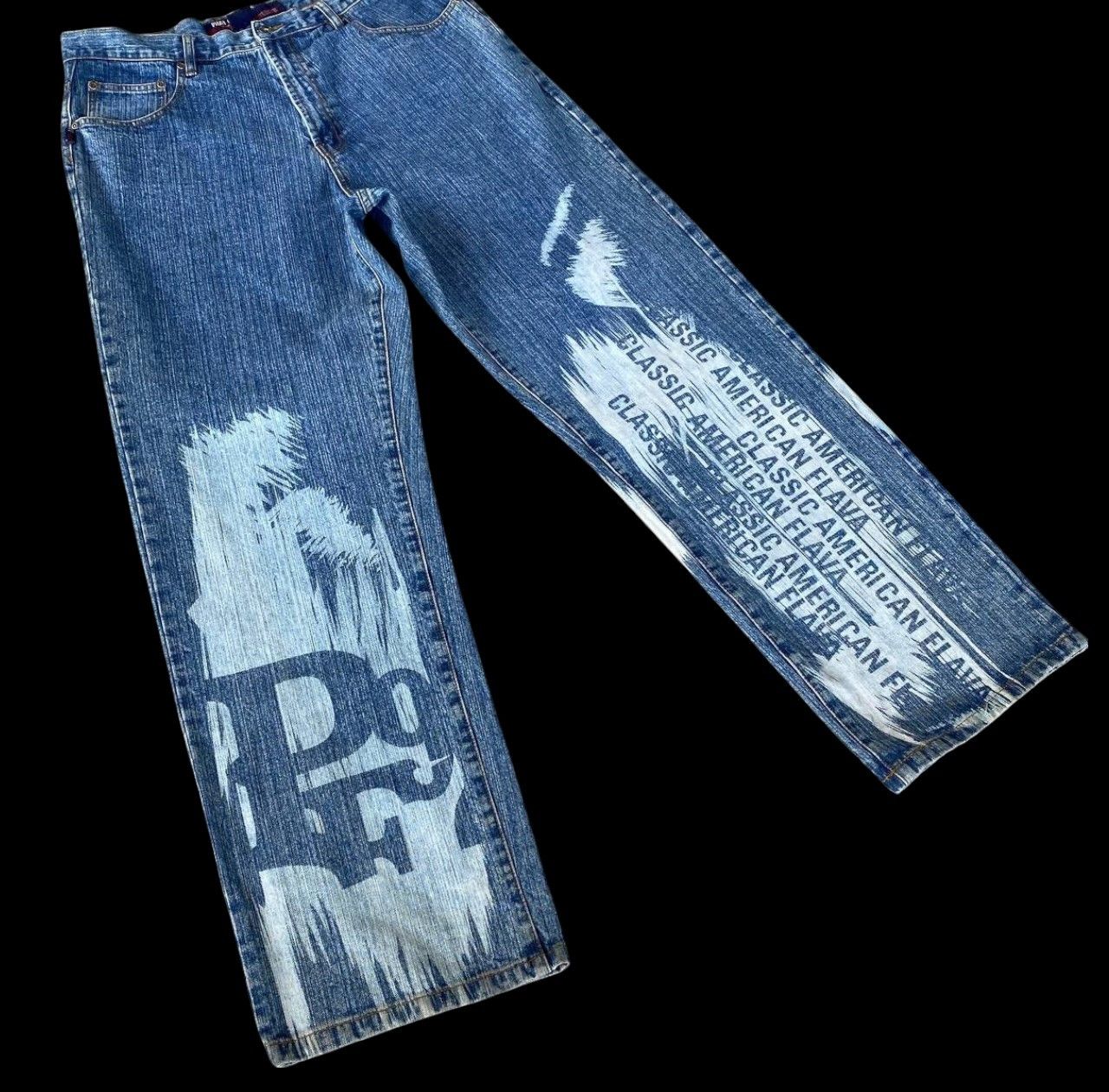 Phat Farm VINTAGE 1992 PHAT FARM LOOSE CLASSIC AMERICAN FLAVA PAINTED Size US 35 - 6 Thumbnail
