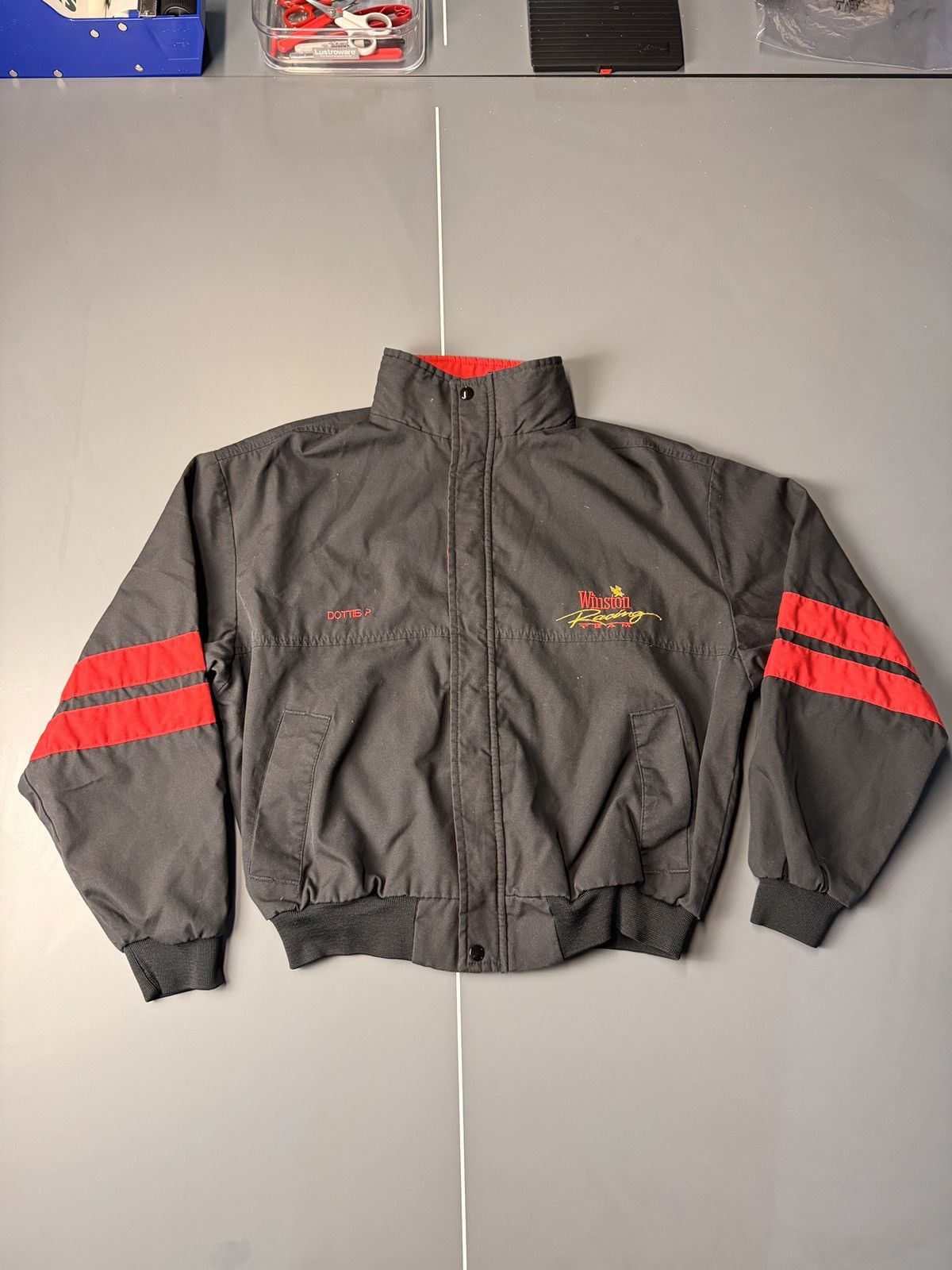 Vintage Vintage Winston Racing Black Jacket Size Medium Size US M / EU 48-50 / 2 - 1 Thumbnail
