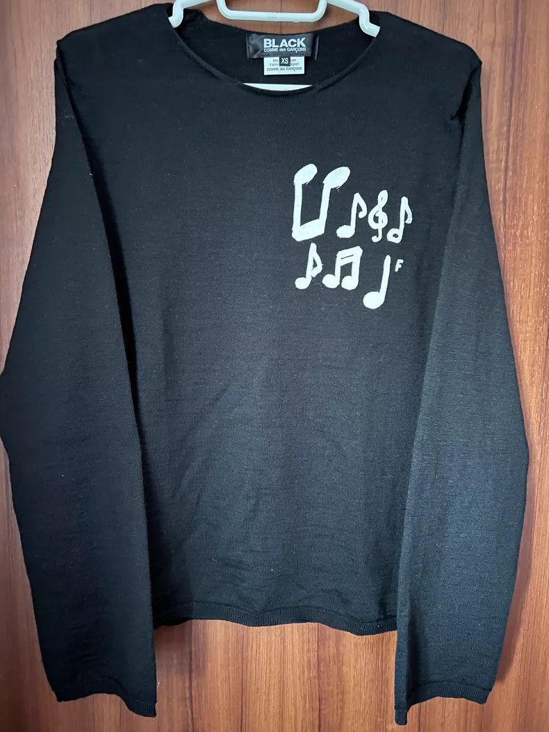 Comme des Garcons Comme Des Garcons Note-themed pullover sweater Size XS / US 0-2 / IT 36-38 - 2 Thumbnail