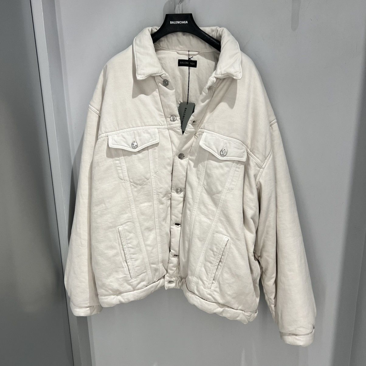 Balenciaga Balenciaga Oversized Puffer Denim Jacket Size US L / EU 52-54 / 3 - 1 Thumbnail
