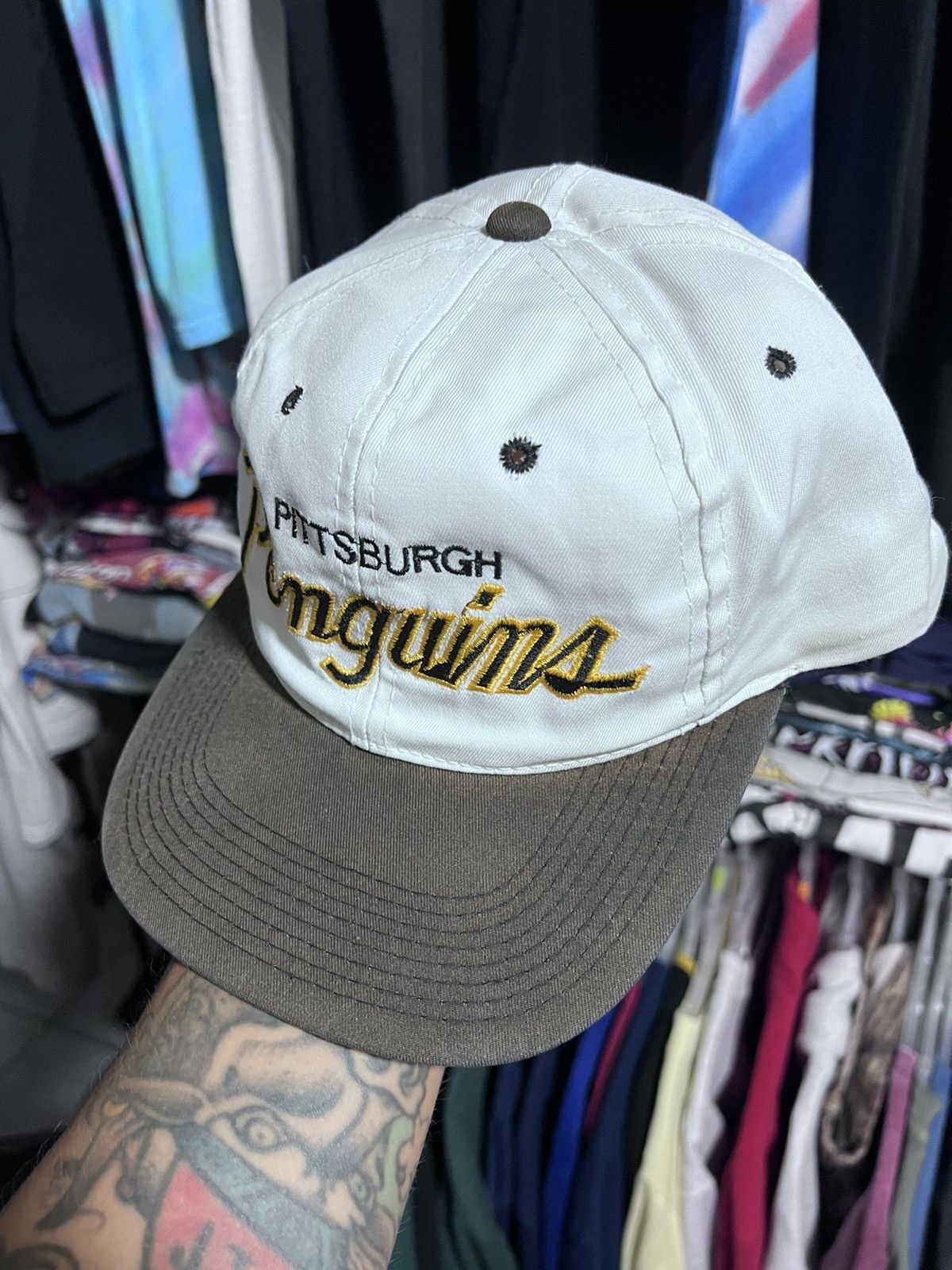 NHL × Sports Specialties × Vintage Pittsburg penguins sport specialties cap Size ONE SIZE - 3 Thumbnail
