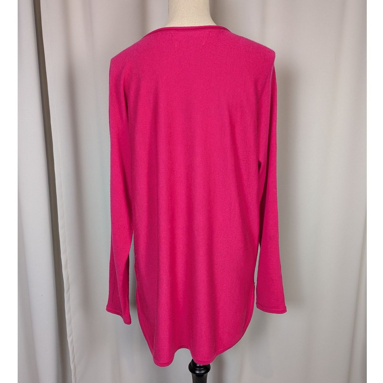 Other Max Studio Merino Wool Pullover Sweater with Curved Hem Pink Size XL / US 12-14 / IT 48-50 - 11 Thumbnail