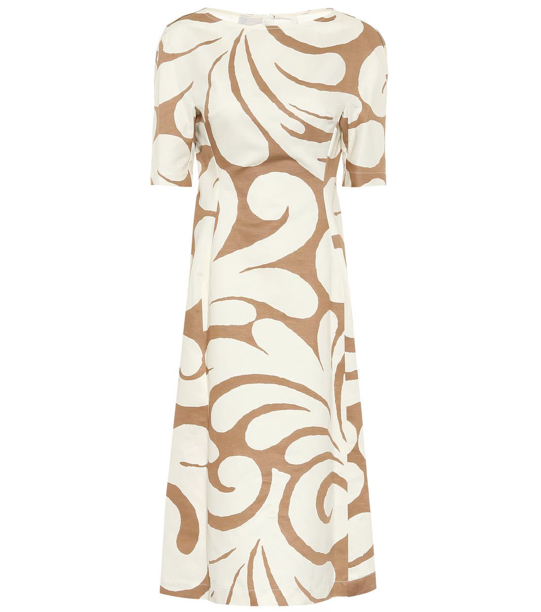 Marni o1y1025 Midi Dress in Camel/White Size XS / US 0-2 / IT 36-38 - 1 Thumbnail