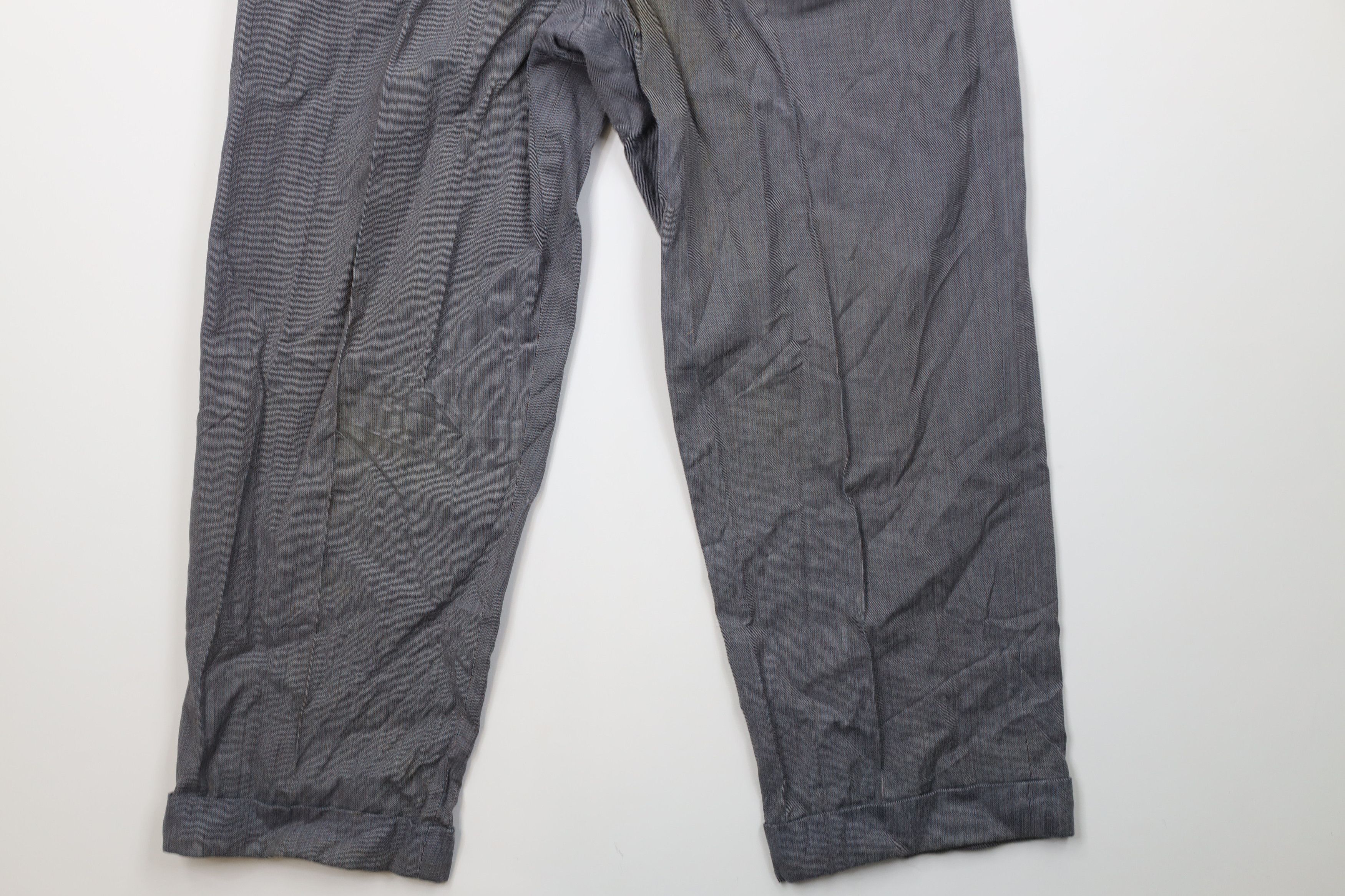Vintage Vintage 50s Hollywood Regency Gabardine Heavy Chino Pants Size US 34 / EU 50 - 4 Thumbnail