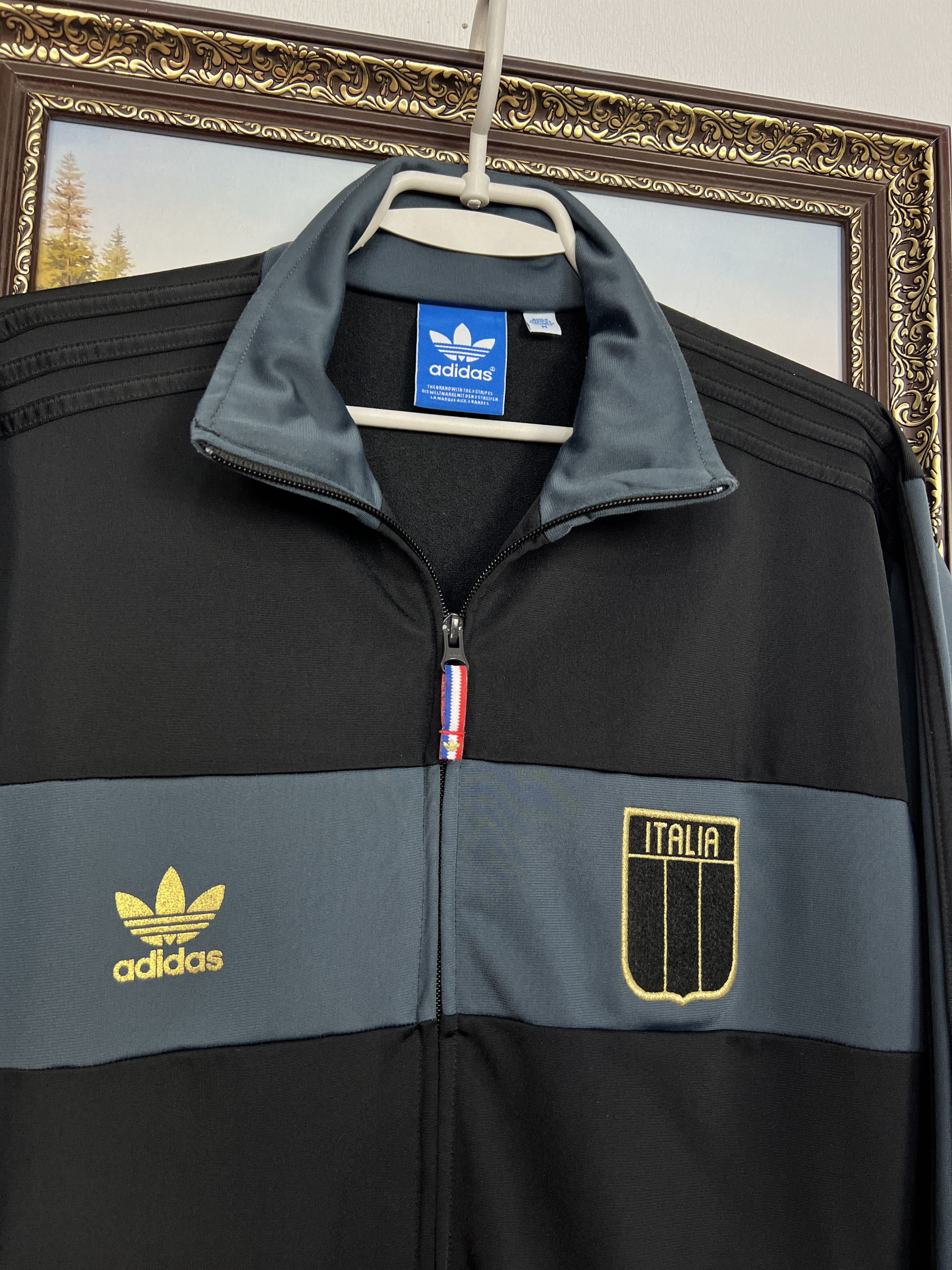 Adidas Originals Italy Football Jacket Soccer Track Top #7 Zip Size US M / EU 48-50 / 2 - 3 Thumbnail