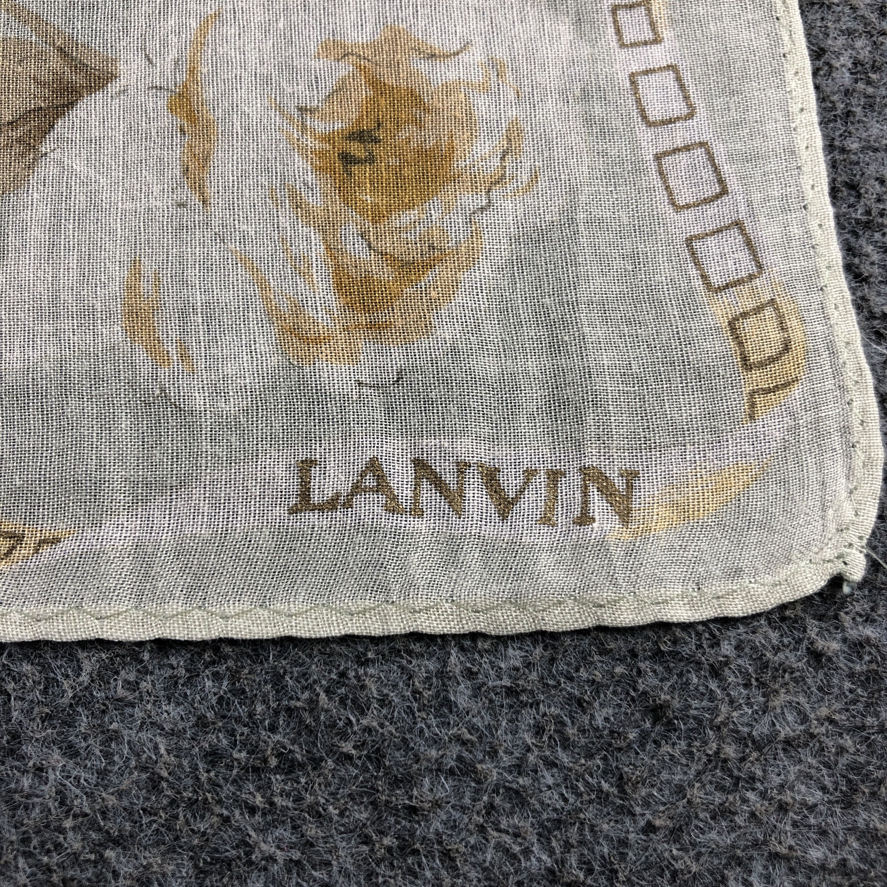 Lanvin × Vintage Lanvin Handkerchief Neckerchief Bandana H2698 Size ONE SIZE - 4 Thumbnail