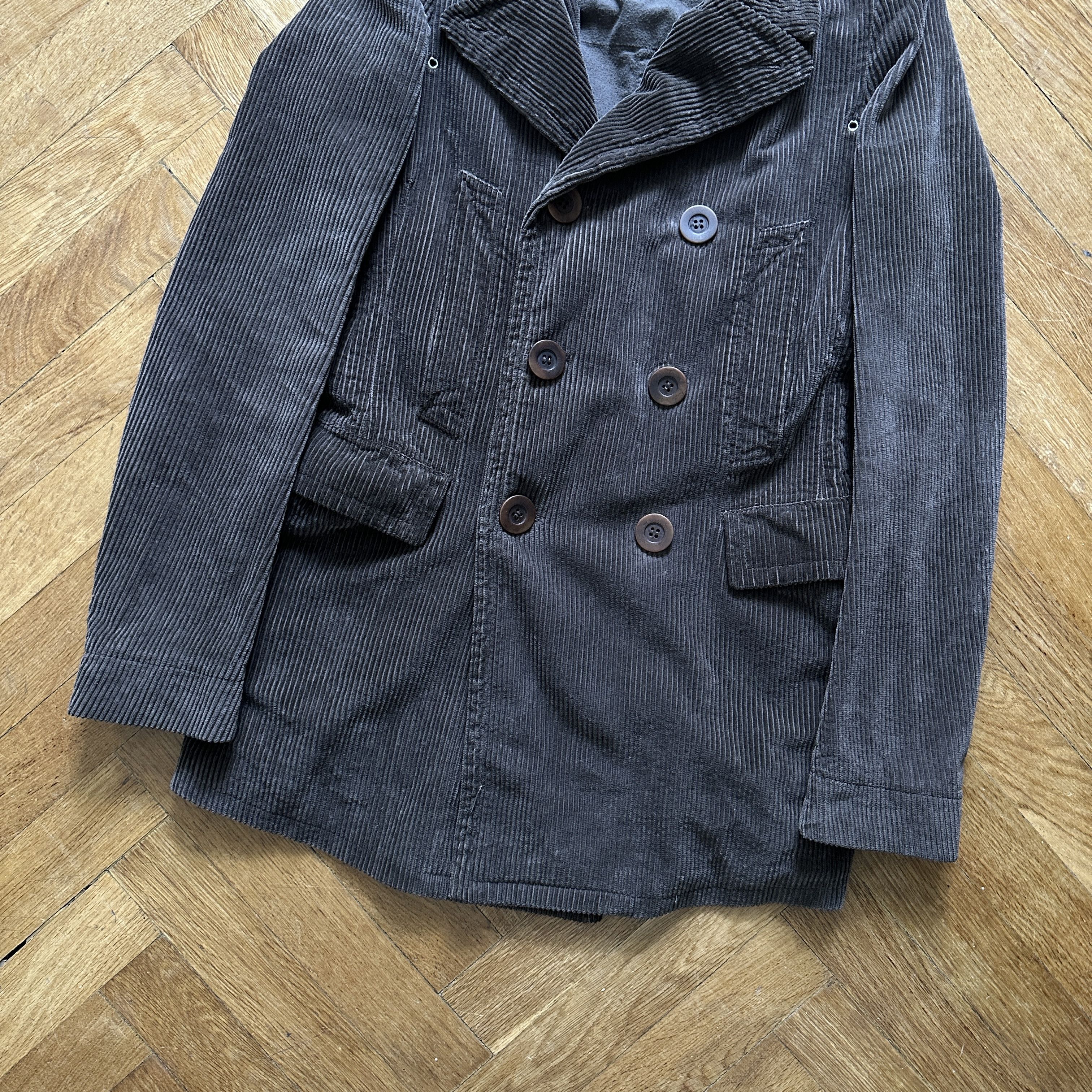Rick Owens Archival Double Breasted Corduroy Coat Size US XS / EU 42 / 0 - 4 Thumbnail