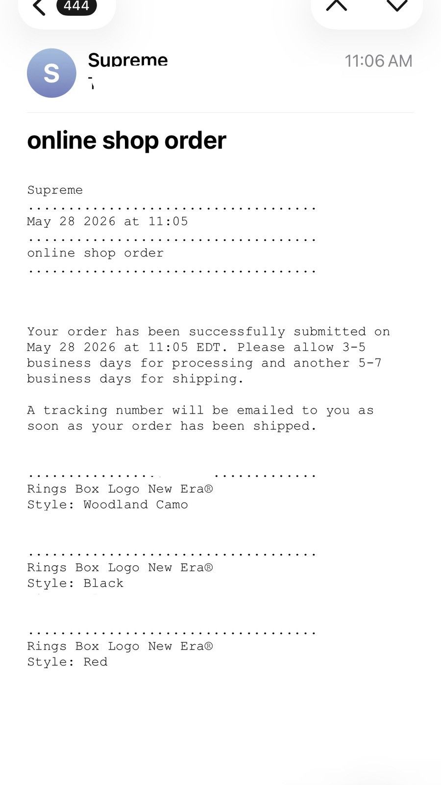 New Era × Supreme Supreme Rings Box Logo New Era® 7 5/8 Size ONE SIZE - 4 Thumbnail