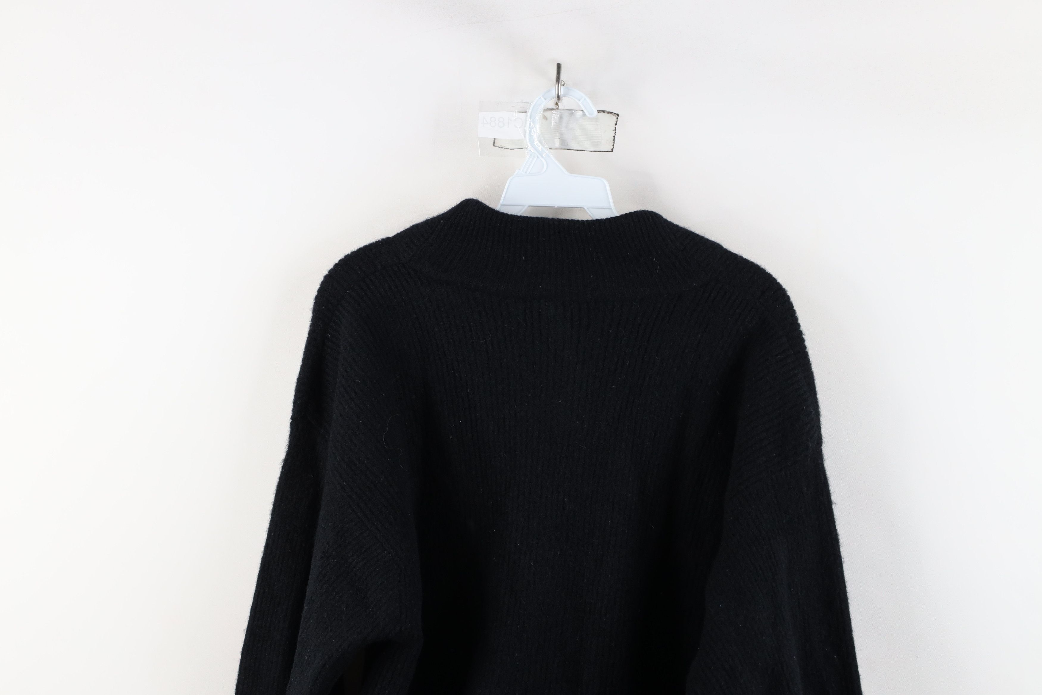 Eddie Bauer × Vintage Vintage 90s Eddie Bauer Ribbed Knit V-Neck Sweater Black Size US XL / EU 56 / 4 - 8 Thumbnail