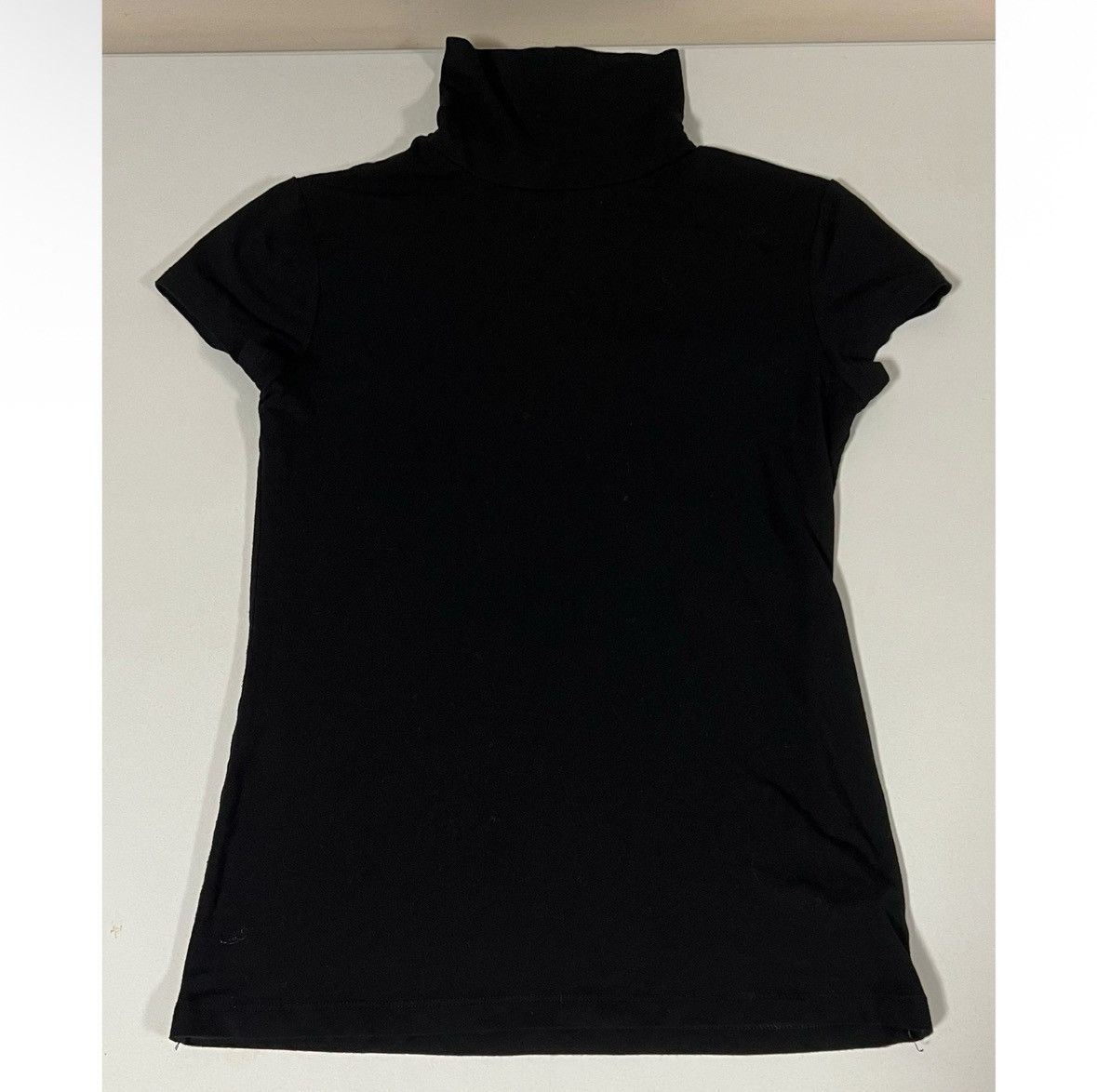 Ralph Lauren Ralph Lauren Black Short Sleeve Turtleneck Top Blouse Size S Size S / US 4 / IT 40 - 1 Thumbnail
