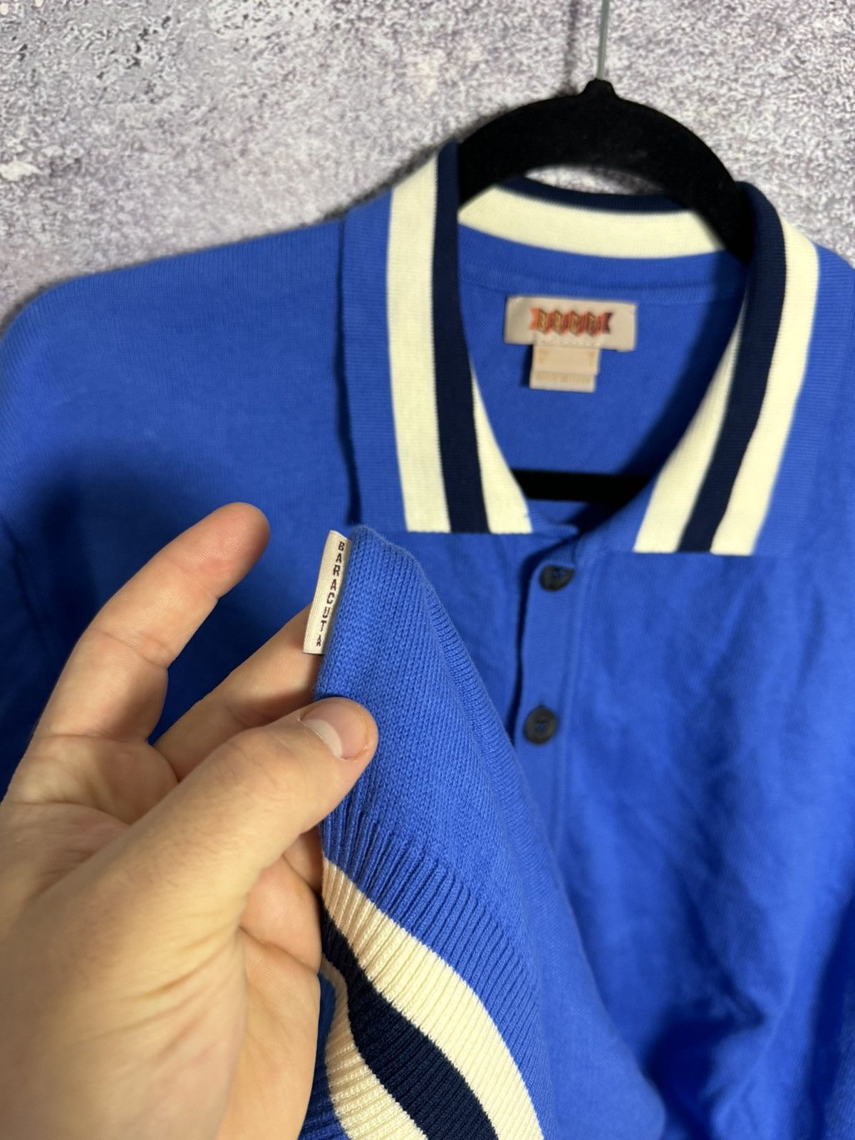 Baracuta × Vintage Vintage Baracuta Knit Polo Shirt Medium Blue Italy Oldmoney Size US M / EU 48-50 / 2 - 11 Thumbnail