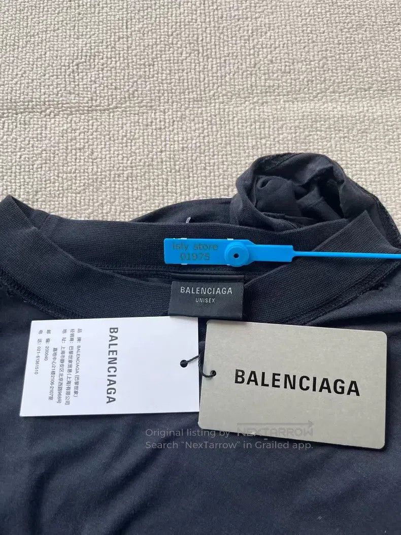 Balenciaga Balenciaga Embroidered Short Sleeve Cotton T-Shirt, Loose Size US S / EU 44-46 / 1 - 4 Thumbnail