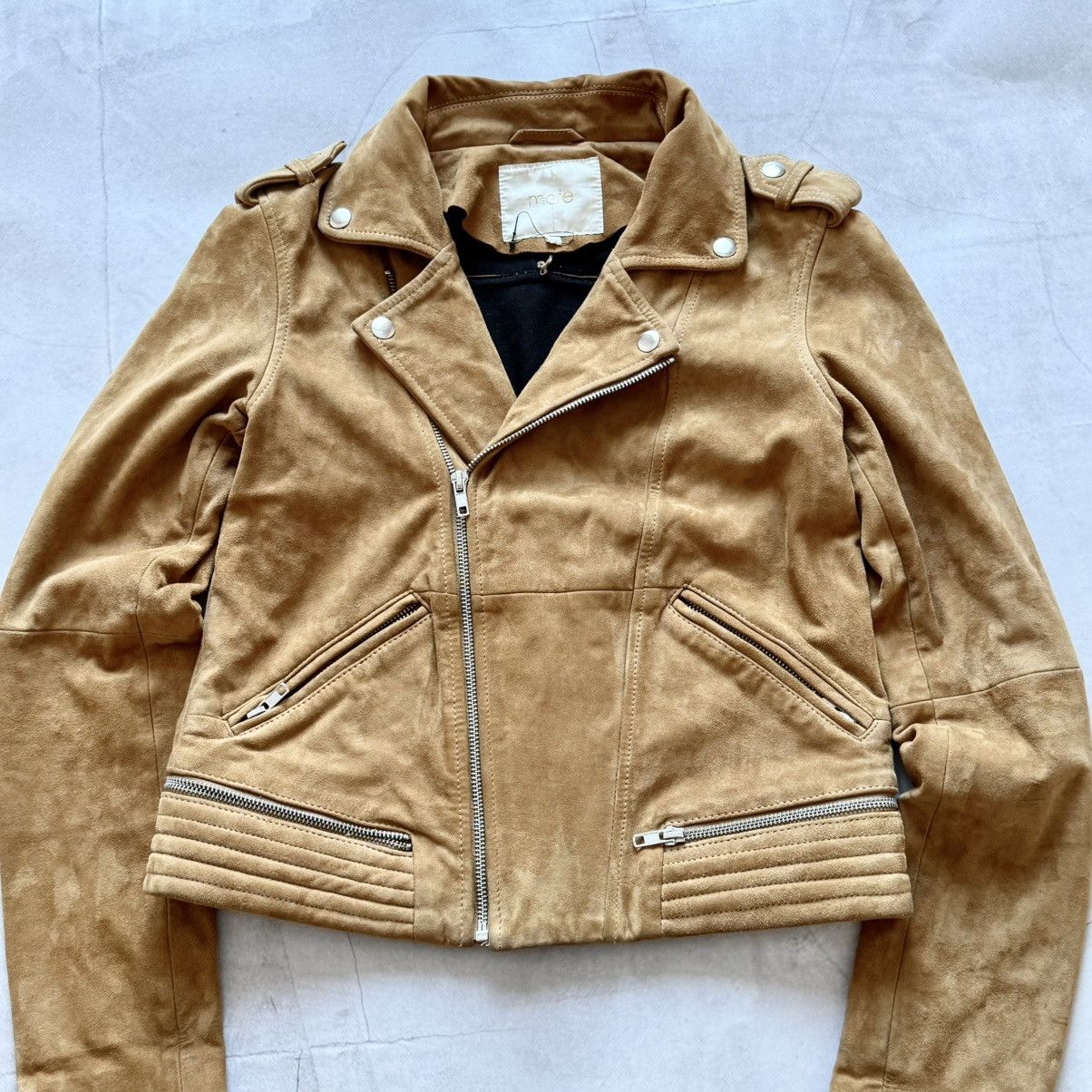 Maje Maje Suede Biker Avantgarde All Saints Style Jacket Size S / US 4 / IT 40 - 4 Thumbnail