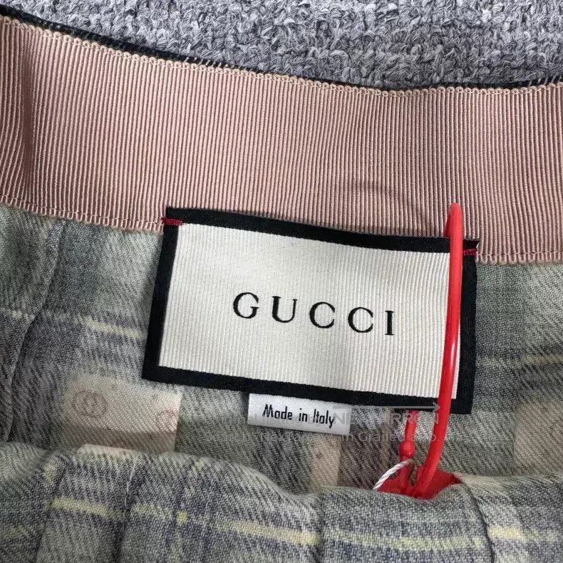 Gucci Gucci Green and white plaid double G dark pattern Scottish Size 24" / US 00 / IT 34 - 4 Thumbnail