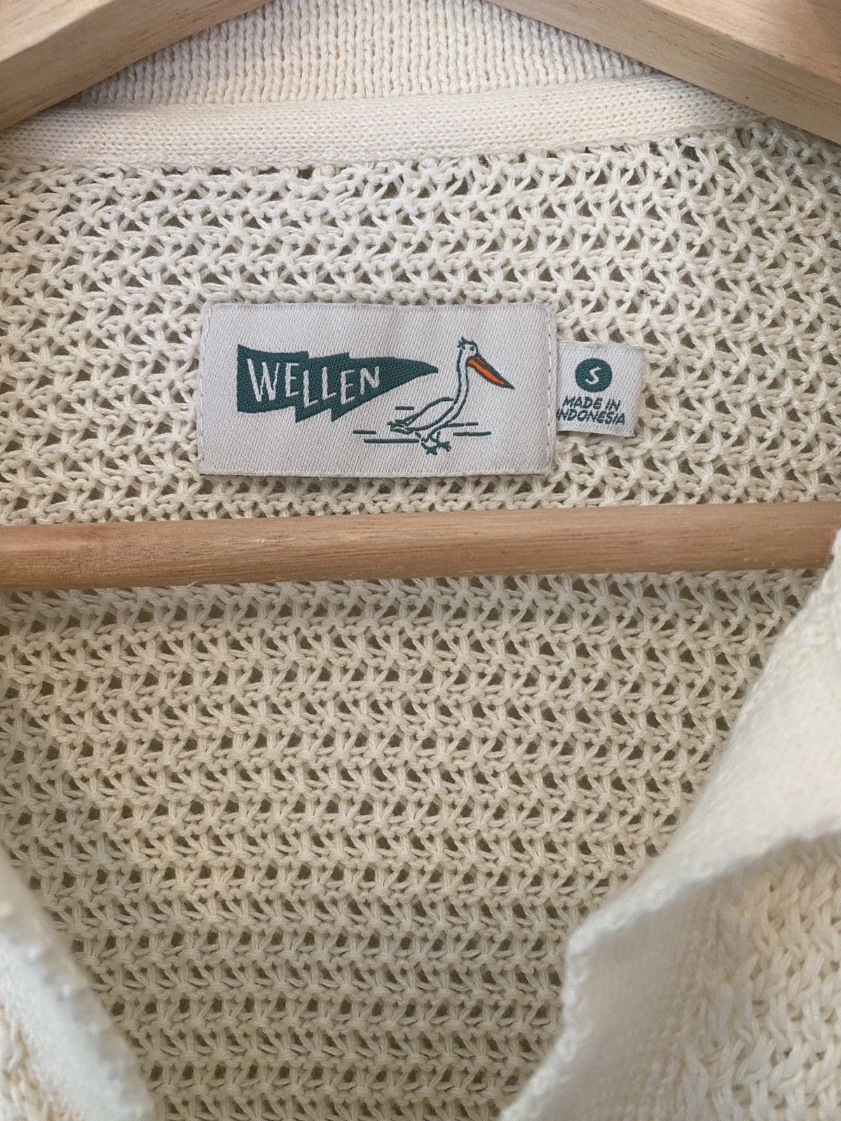 Wellen Surf Wellen White Crochet Polo Size US S / EU 44-46 / 1 - 3 Thumbnail