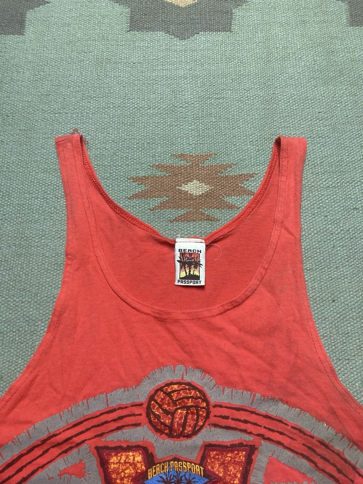 Vintage 80s tank top muscle shirt beach passport tiki distressed XL Size US XL / EU 56 / 4 - 6 Thumbnail