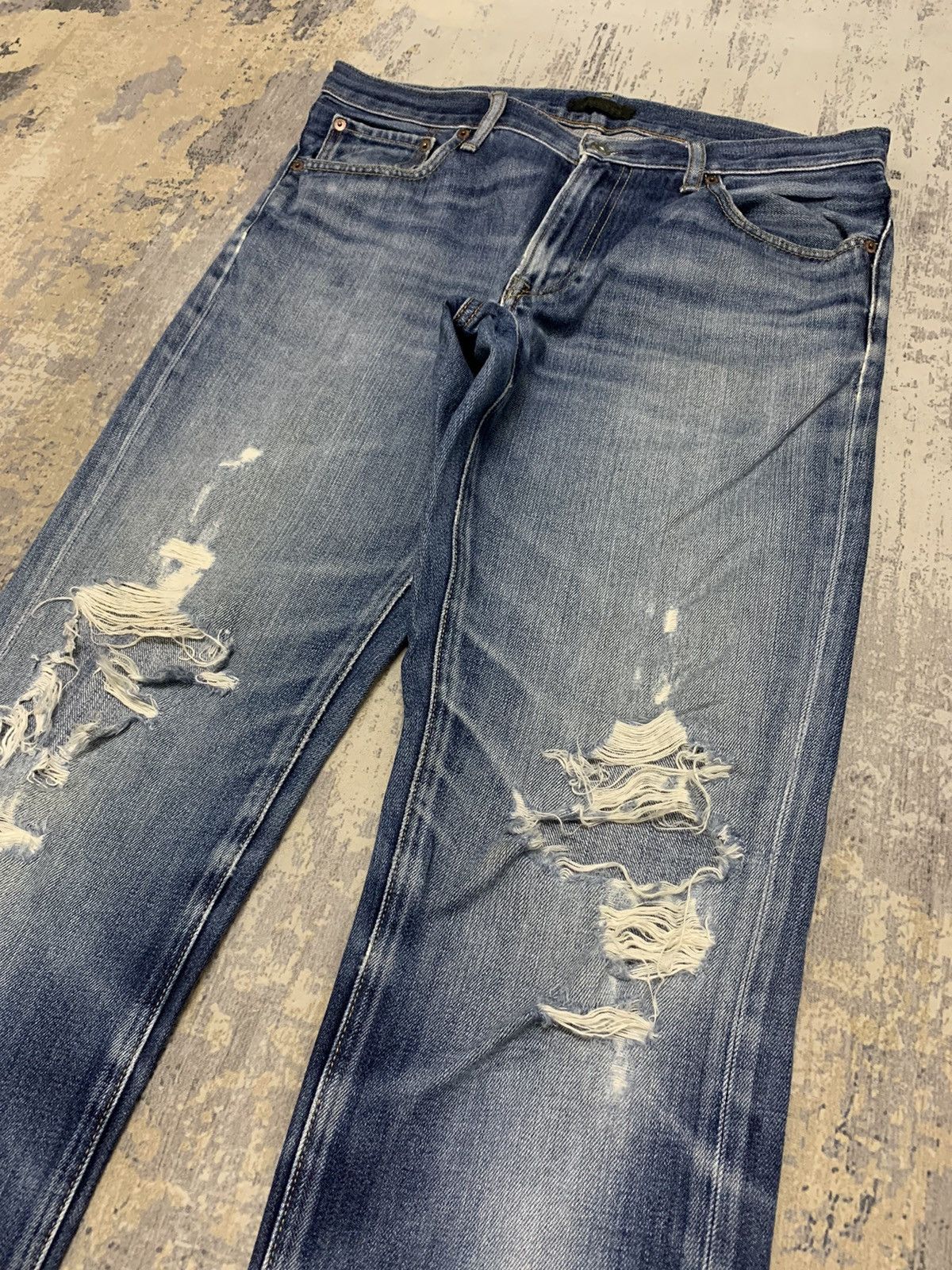 Hysteric Glamour Japanese Uniqlo Hysteric Glamour Distressed Style Jeans Size US 34 / EU 50 - 3 Thumbnail