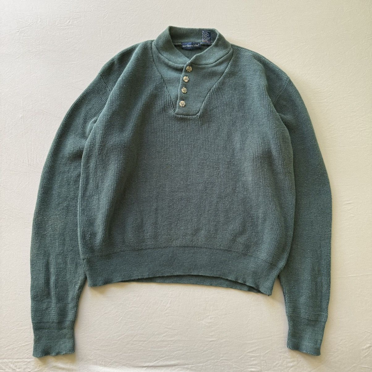 Northern Isles Vintage Vintage Henley Knit Sweater Grailed