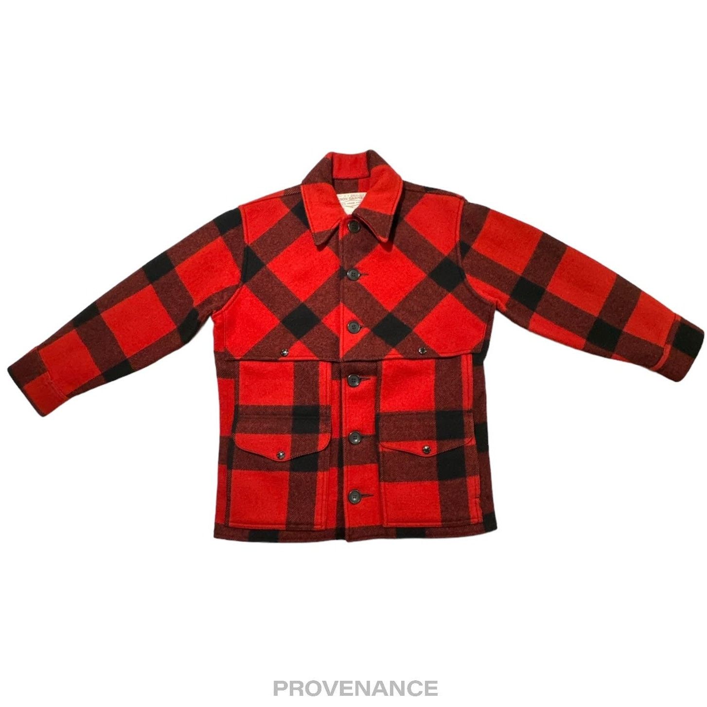 image of Filson Double Mackinaw Cruiser - Red/black Plaid 36, Men's (Size XS)