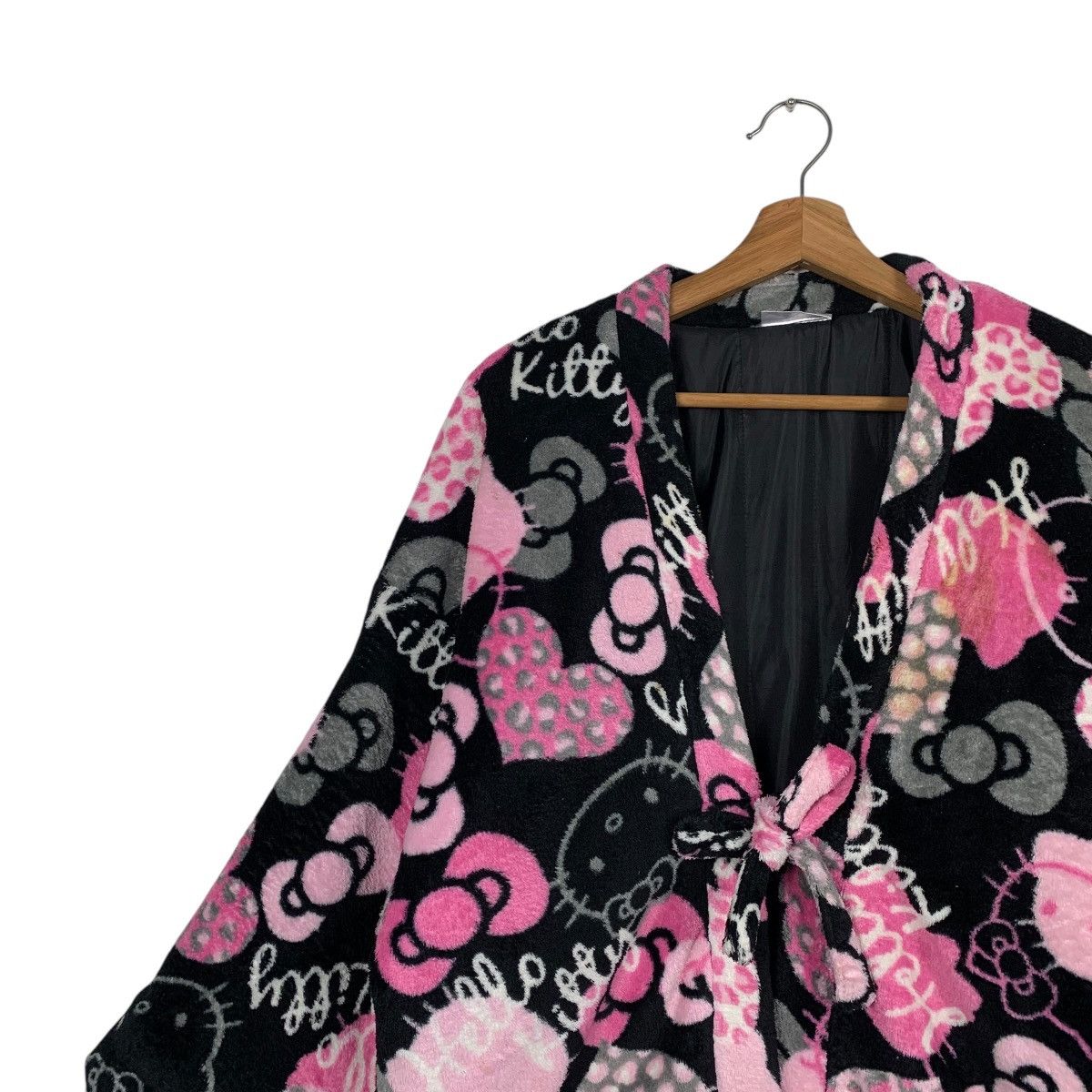 Japanese Brand Hello Kitty Fleece Fullprint Kimono Size L / US 10 / IT 46 - 6 Thumbnail