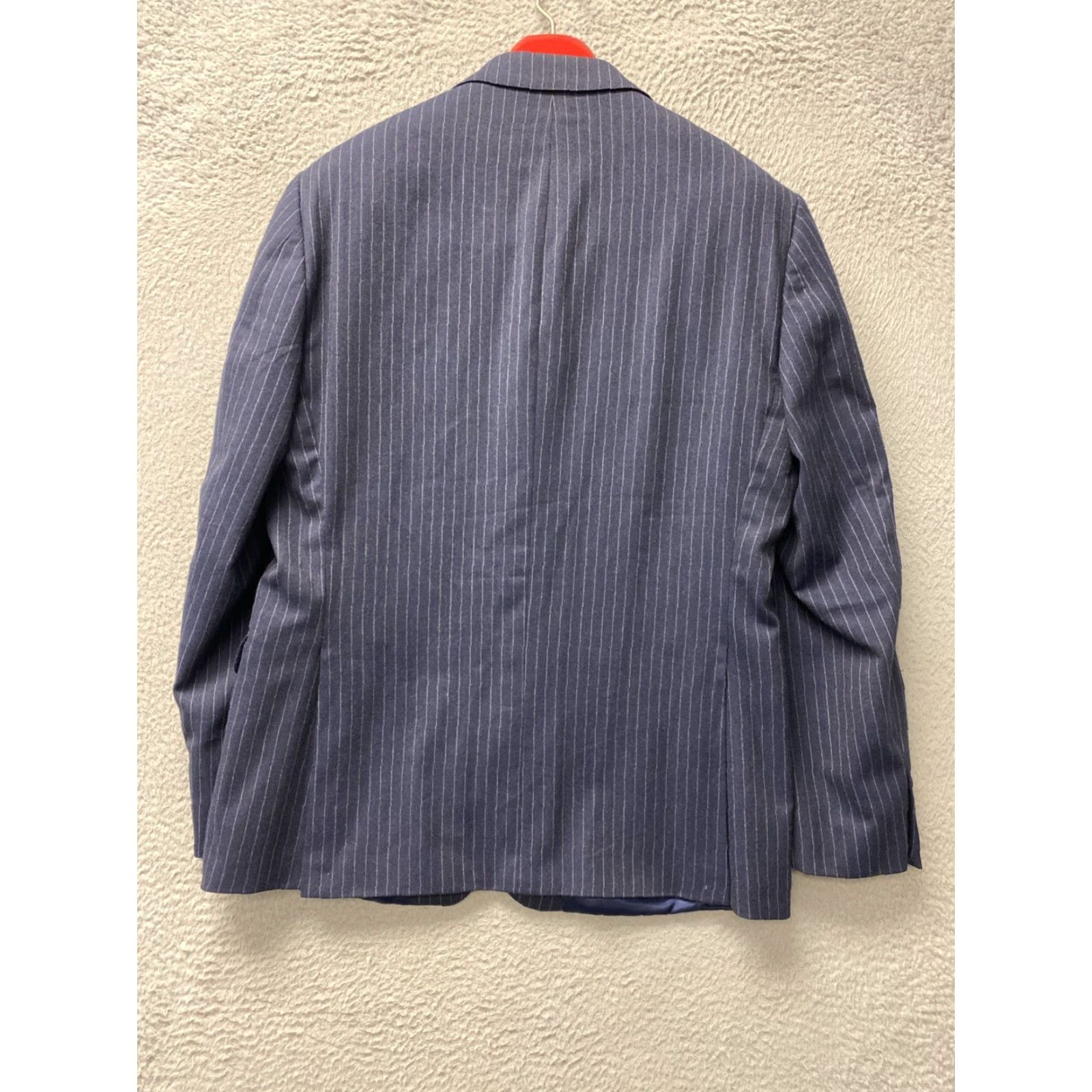 Polo Ralph Lauren VINTAGE Polo Ralph Lauren Striped Blazer Jacket 42 Regular Blue Wool Nautical Mens Size 42R - 7 Thumbnail