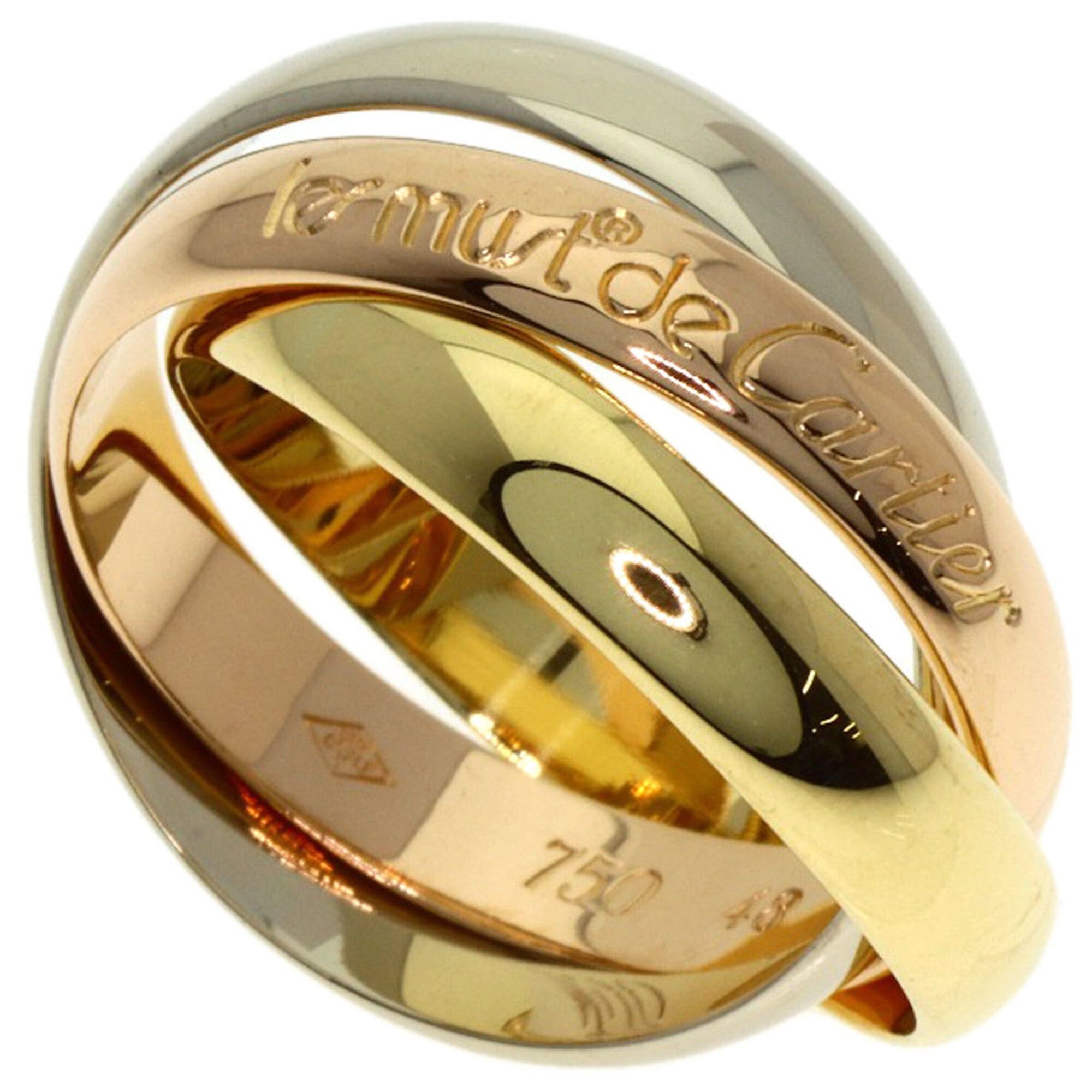Cartier Cartier Trinity #48 Ring, 18K Yellow Gold/18K White Pink Gold, Women's, CARTIER Size ONE SIZE - 1 Thumbnail
