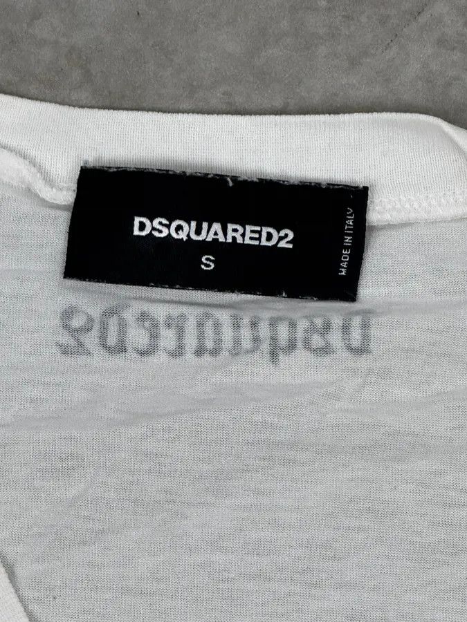 Dsquared2 FW2015 Dsquared2 White Royal Eagle Graphic V-Neck Longsleeves Size US M / EU 48-50 / 2 - 9 Thumbnail