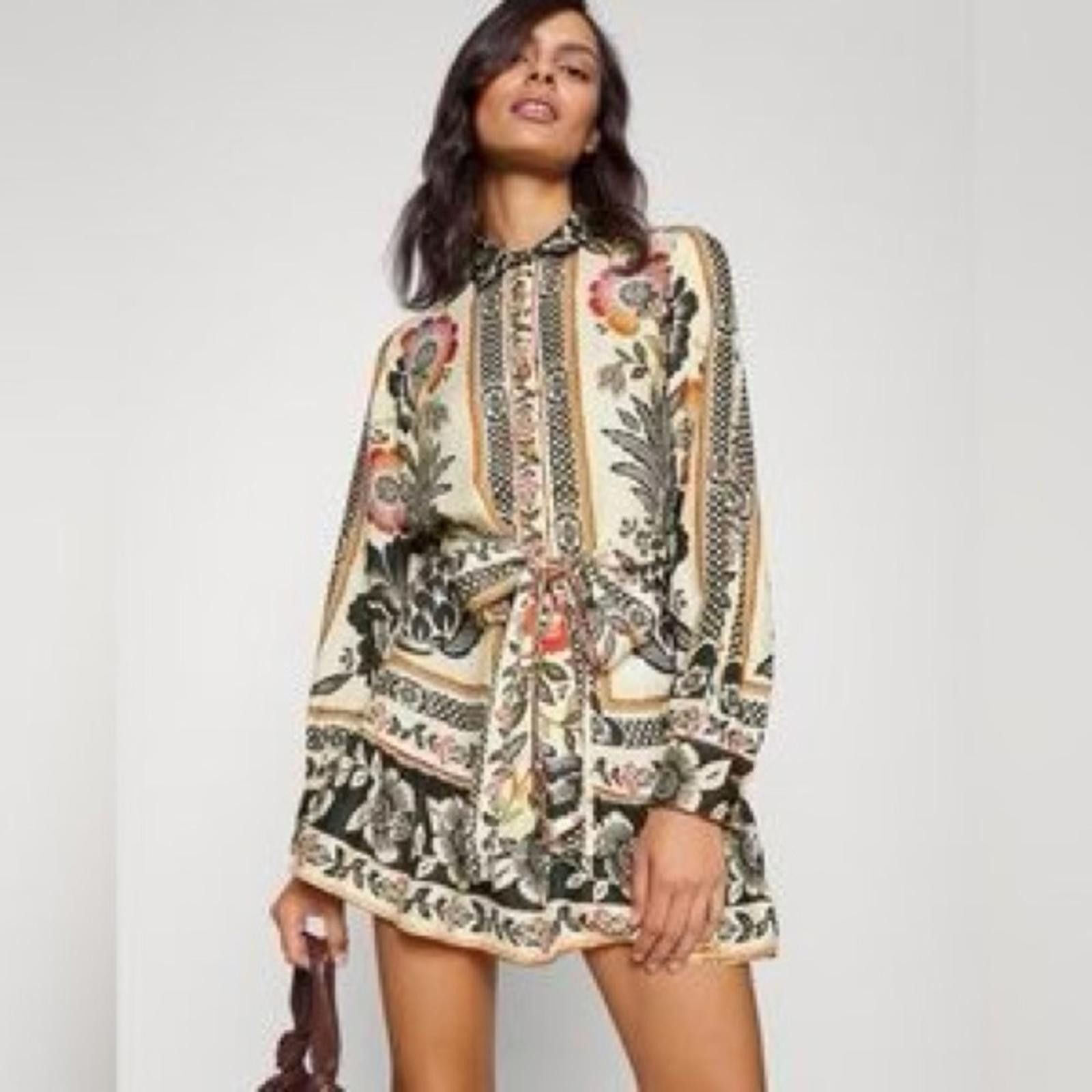 Farm Rio 🌺 FARM Rio Romantic Garden Mini Dress – Size XS Size XS / US 0-2 / IT 36-38 - 2 Thumbnail