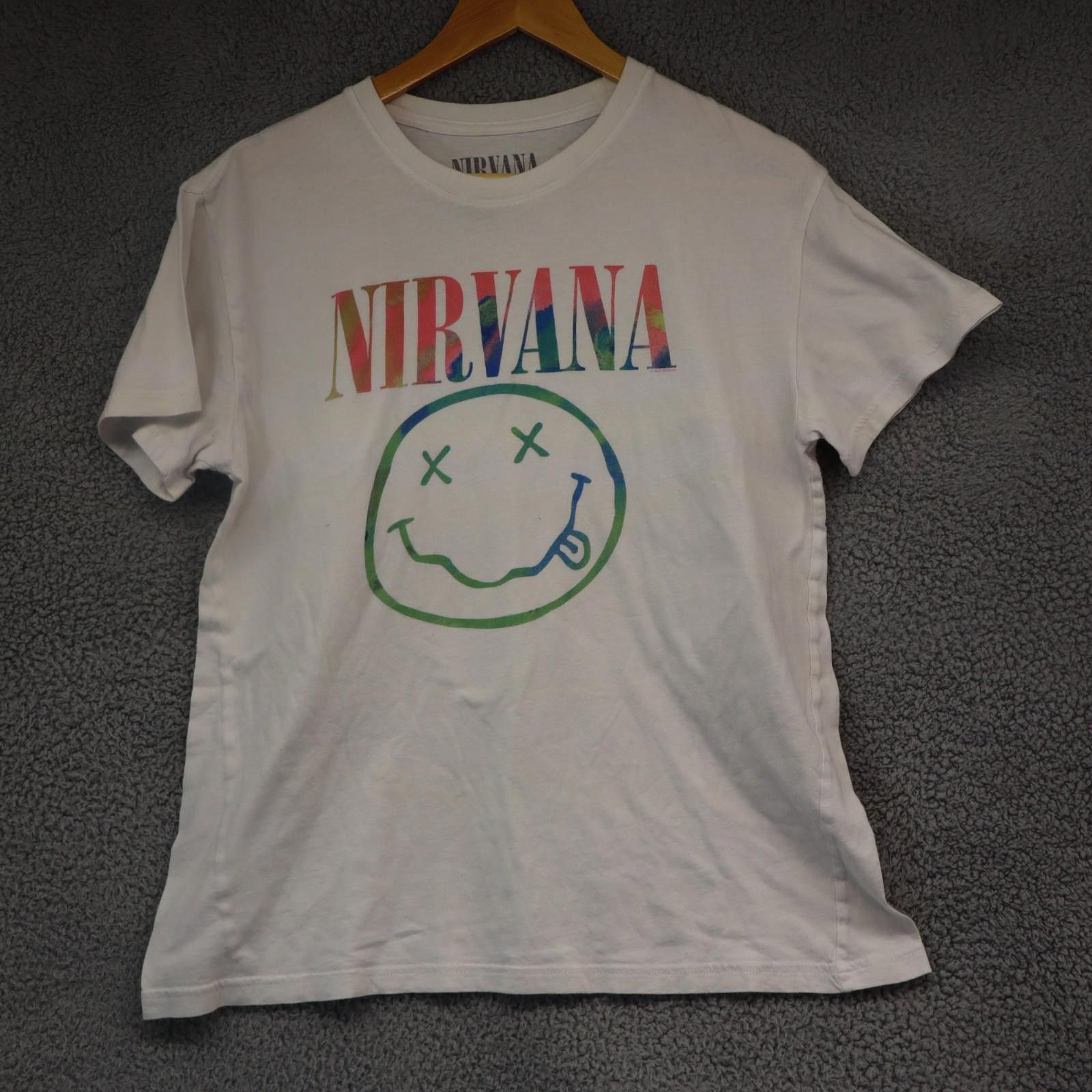 Other Nirvana Women XL Shirt Tie Dye Smile Boyfriend Graphic Size XL / US 12-14 / IT 48-50 - 1 Thumbnail
