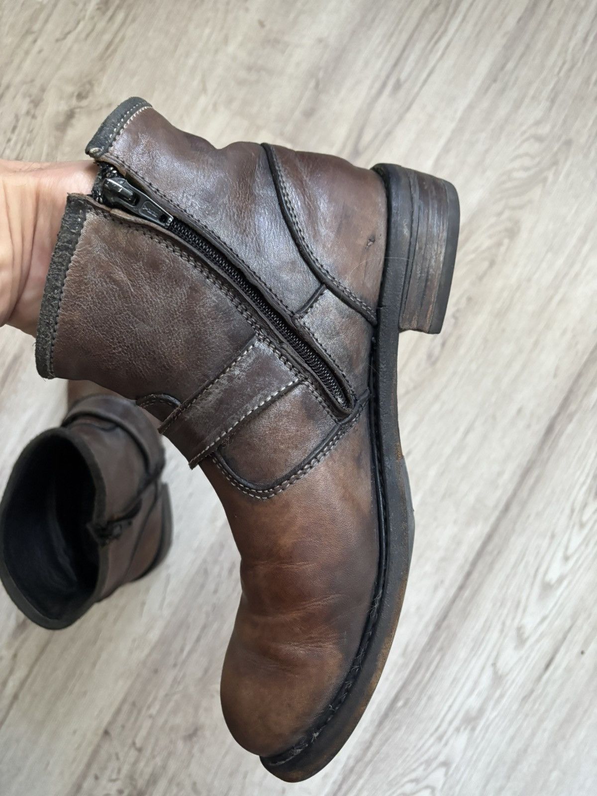 MoMA MOMA Brown Distressed Leather Ankle Boots Women’s Size 39 Size US 8.5 / IT 38.5 - 7 Thumbnail