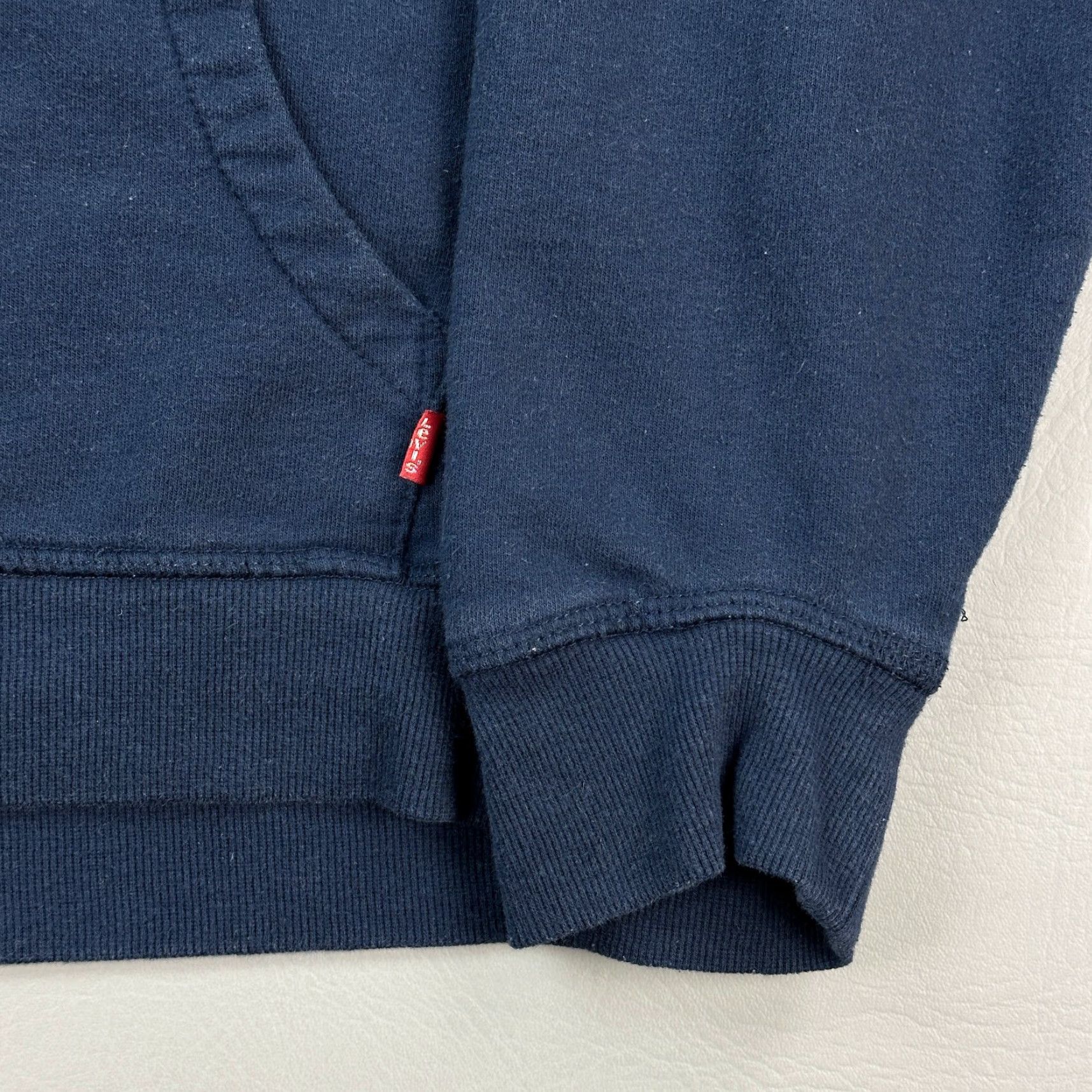 Levi's VINTAGE Levis Hoodie Mens Large Navy Fleece Graphic Logo Red Tab Pullover Outdoor Size US L / EU 52-54 / 3 - 3 Thumbnail