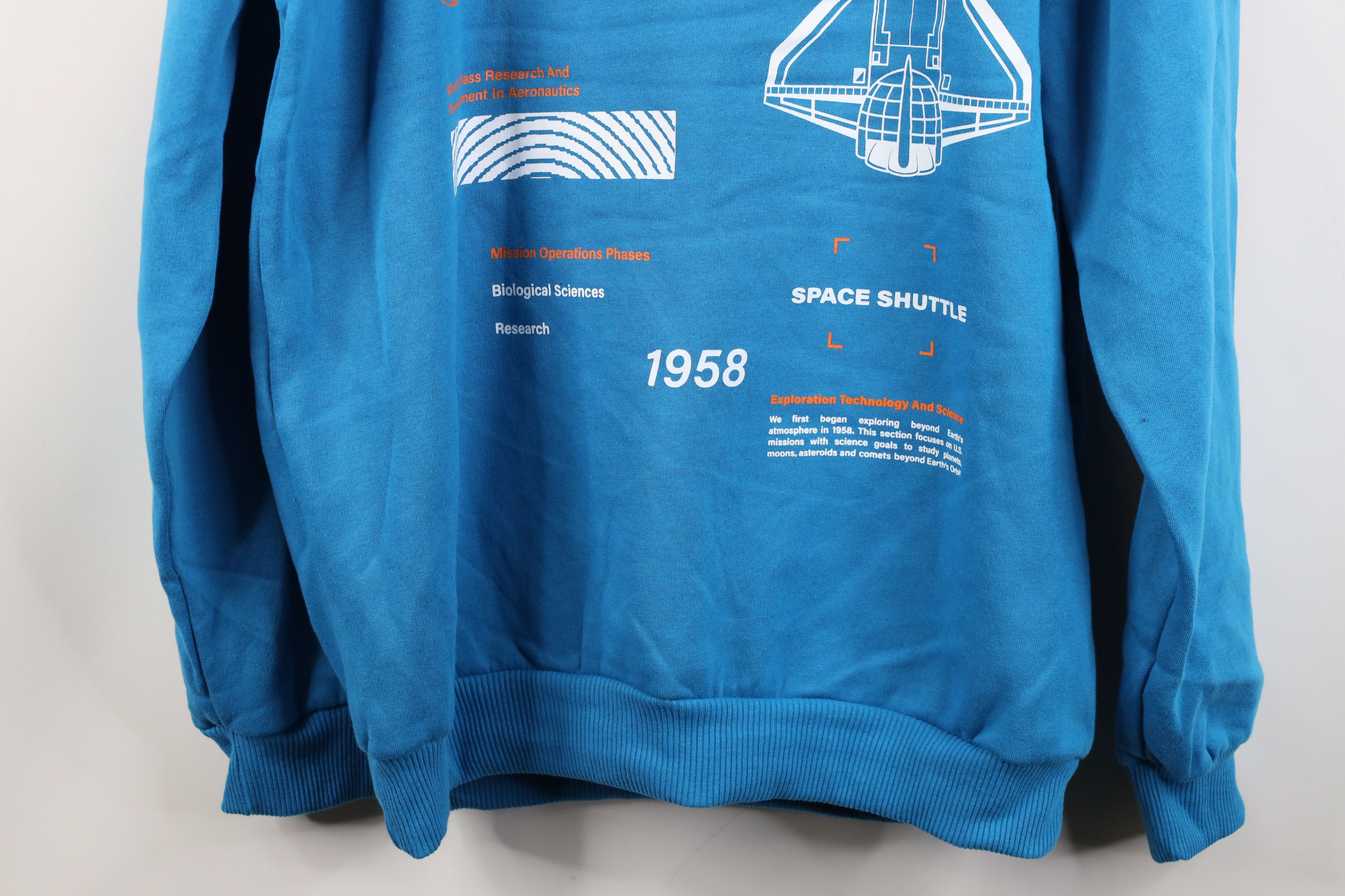 Vintage Vintage Y2K NASA Space Rocket Ship Hoodie Sweatshirt Blue Size US M / EU 48-50 / 2 - 16 Thumbnail