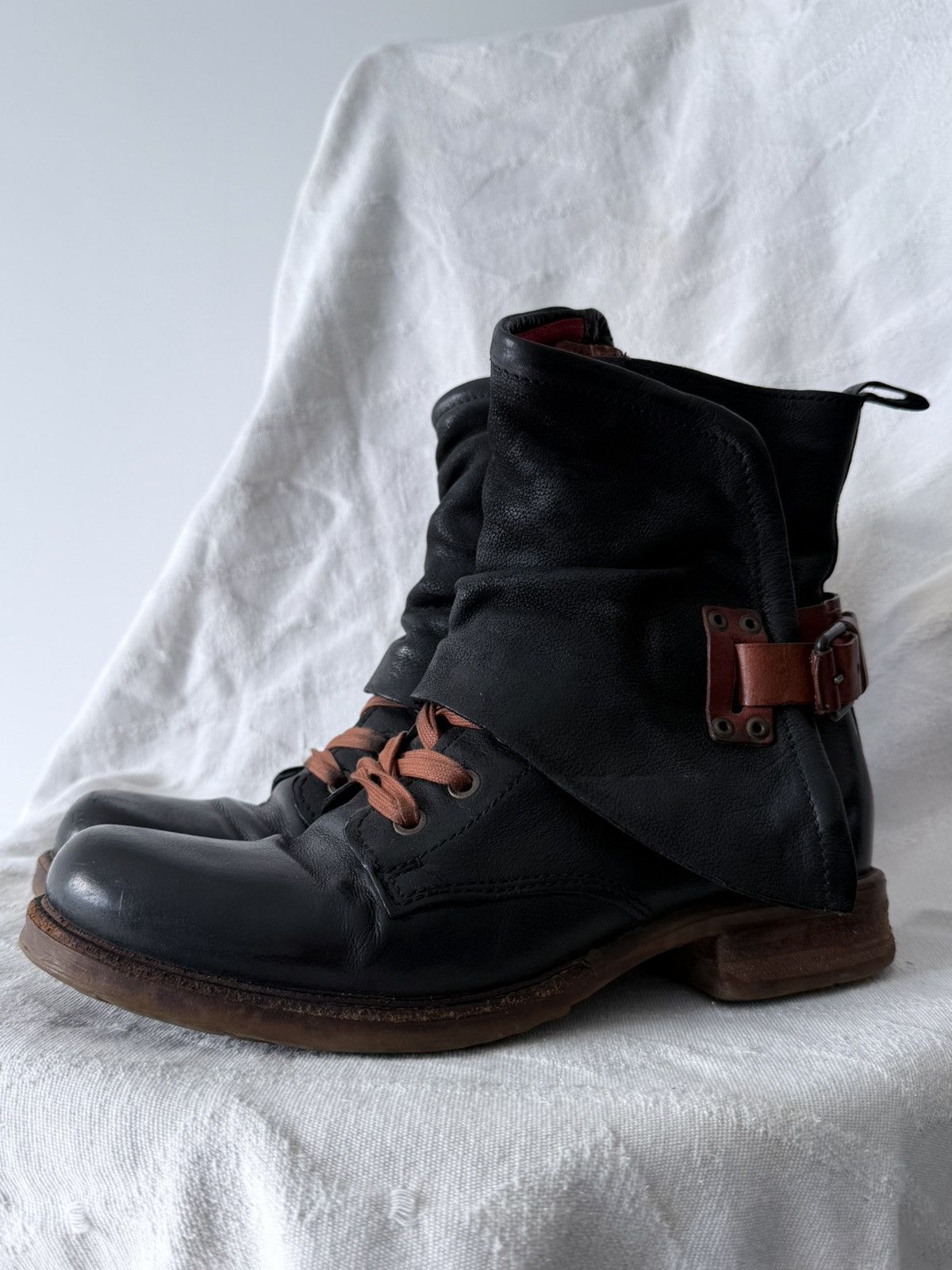 A.S.98 Avant Garde A.S. 98 14th Addiction Style Leather Boots Size US 7 / EU 40 - 3 Thumbnail