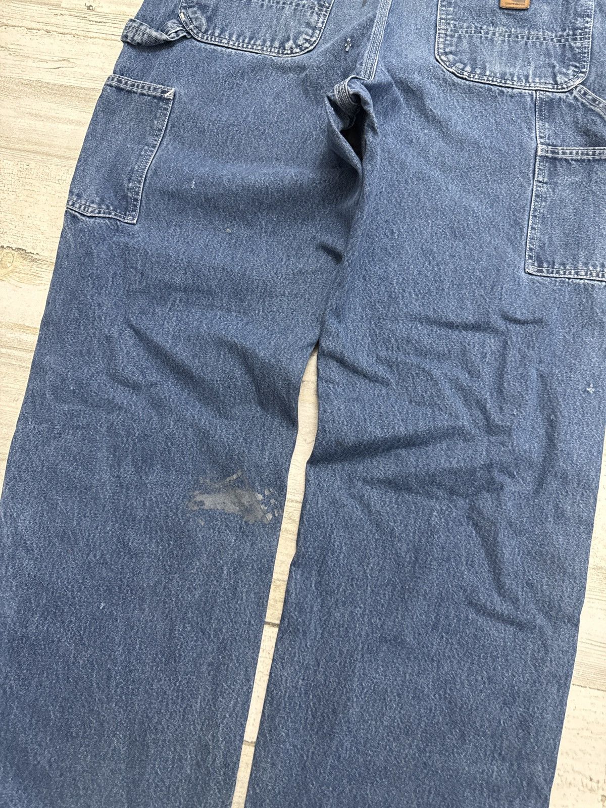 Carhartt Carhartt Baggy Blue Denim Carpenter Workwear Jeans 36x32 Size US 36 / EU 52 - 4 Thumbnail