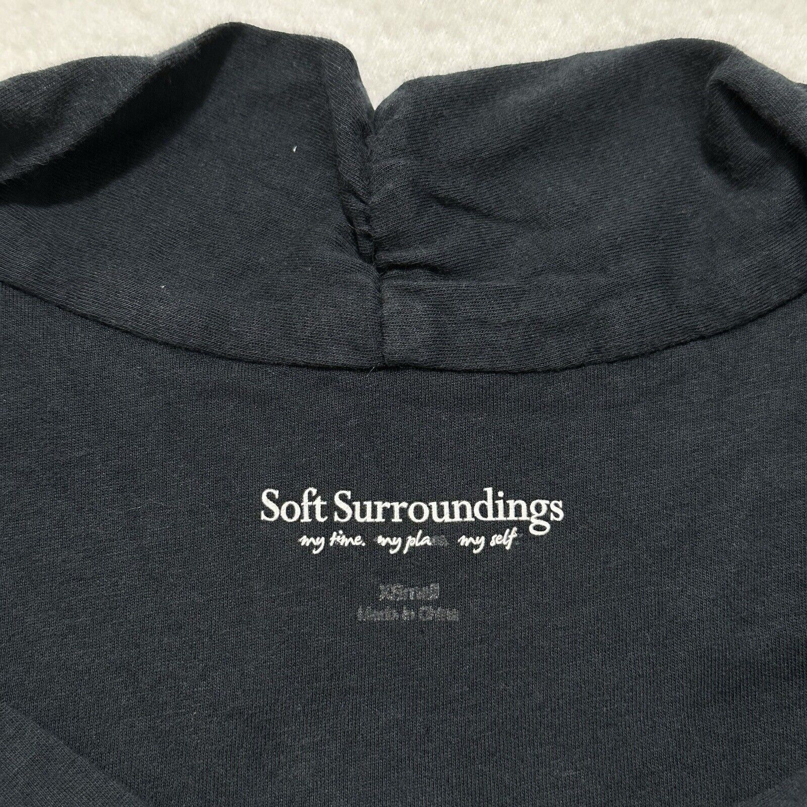Other Soft Surroundings XS Black VNeck Pullover Blouse Modal Blend Size XS / US 0-2 / IT 36-38 - 3 Thumbnail