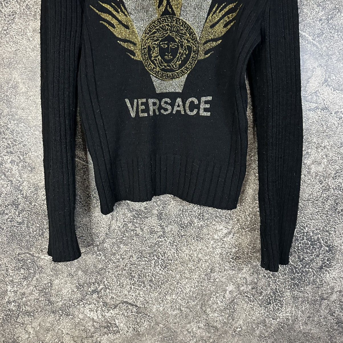 Versace Vintage Crazy Versace Big Logo Sweater Size M / US 6-8 / IT 42-44 - 10 Thumbnail
