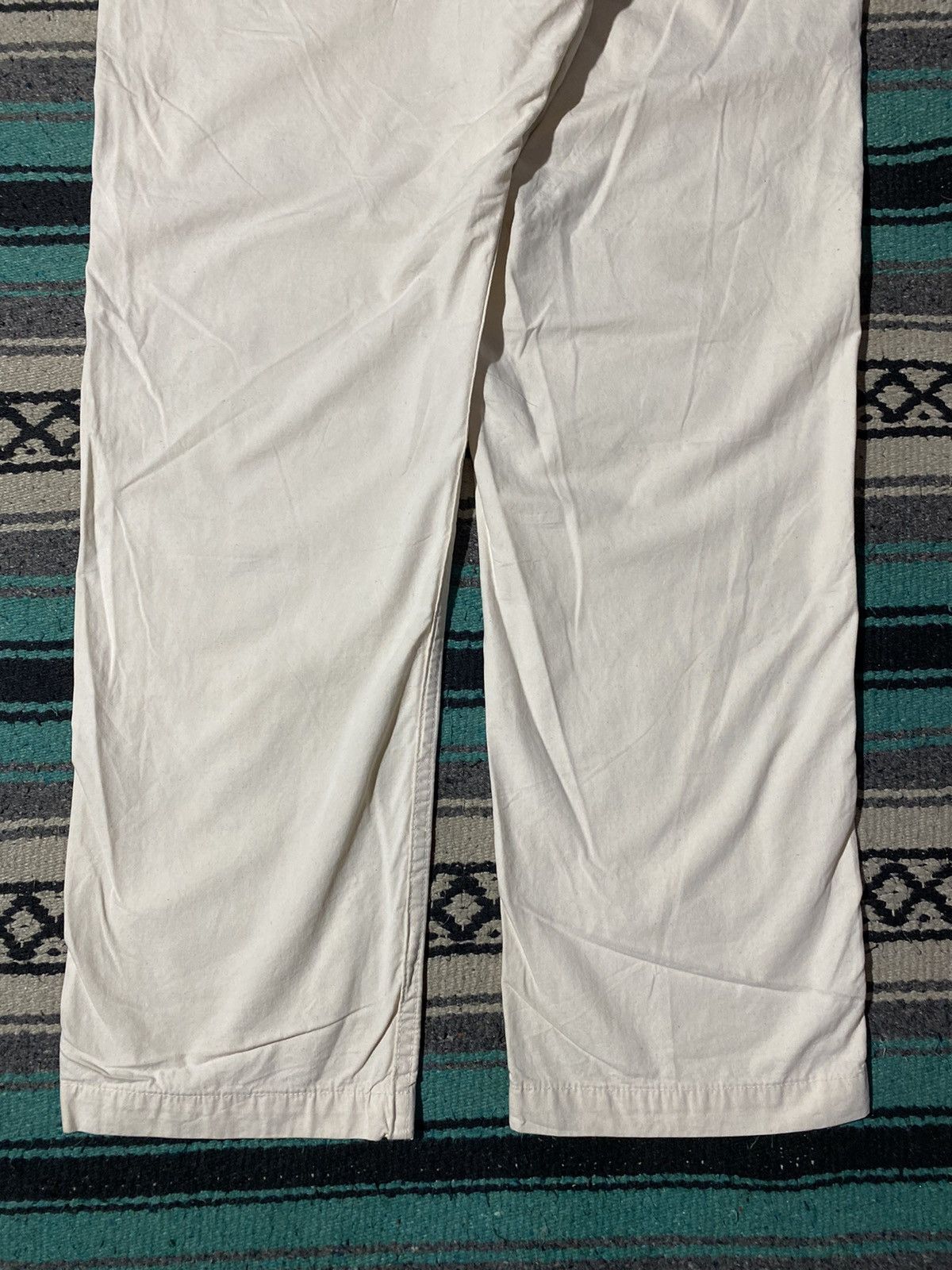 Orslow 2000s Orslow - Reguler Fit Fatigue Pant White Reverse Cotton Size US 35 - 6 Thumbnail