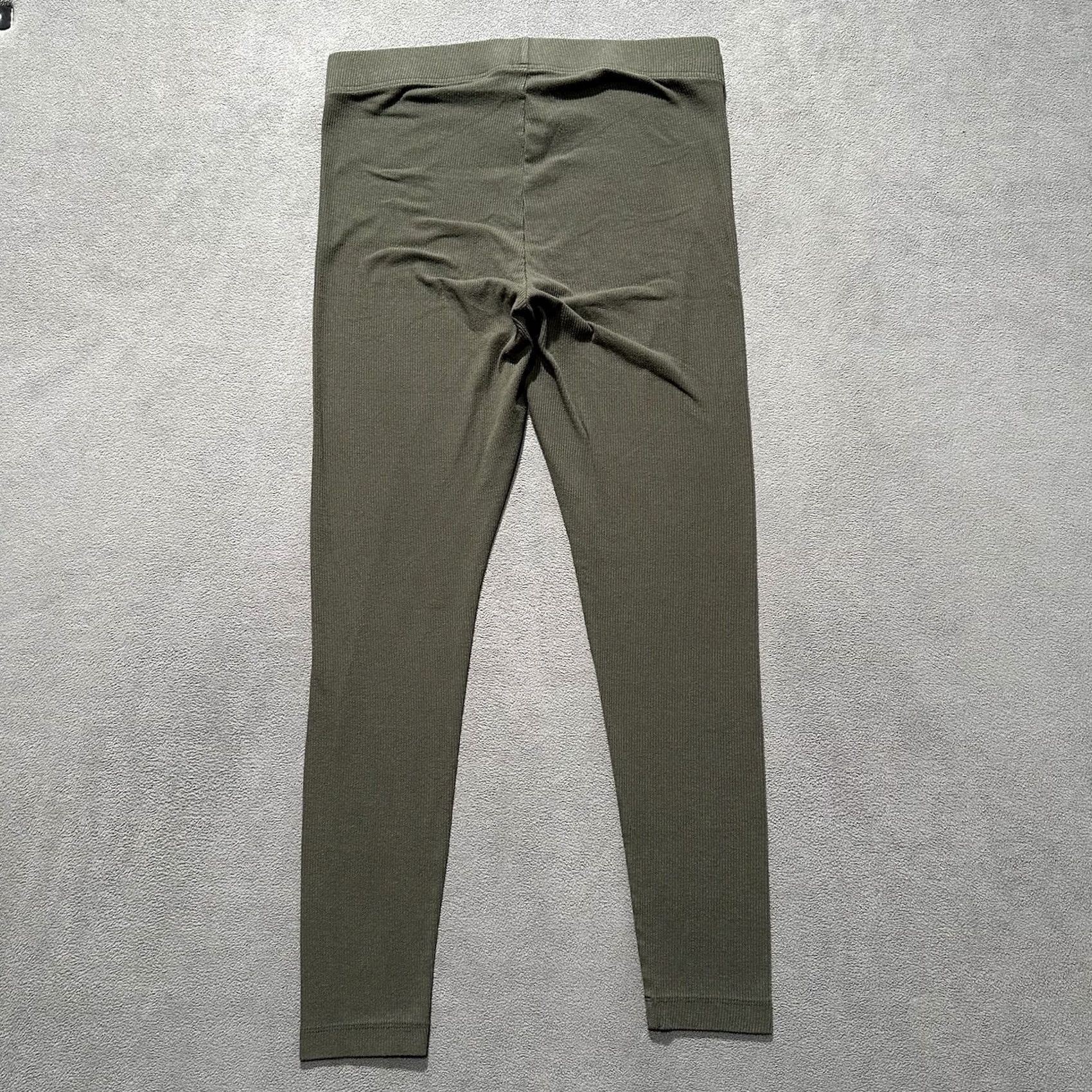 Old Navy Old Navy Leggings Womens Large Green Ribbed Lightweight Cotton blend Stretch EUC Size 36" / US 14 / IT 50 - 2 Thumbnail