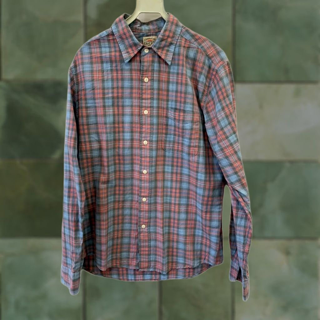 Faherty Faherty Brand Button-Down Shirt Plaid Long Sleeve Blue Pink Heritage S Mens Shirt Size US S / EU 44-46 / 1 - 1 Thumbnail