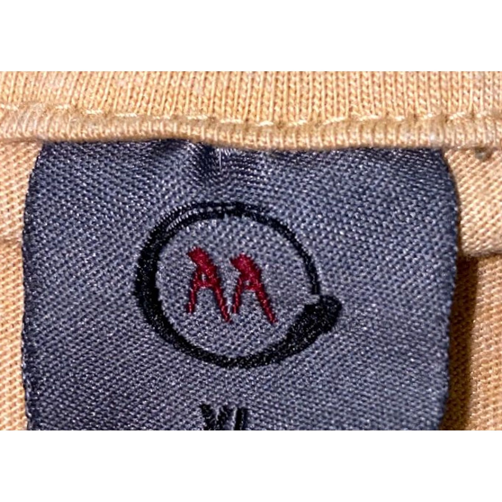 Vintage AA Mens T-Shirt Beige Party On Dude XL Short Sleeve Graphic Regular Size XL Men Size US XL / EU 56 / 4 - 4 Thumbnail