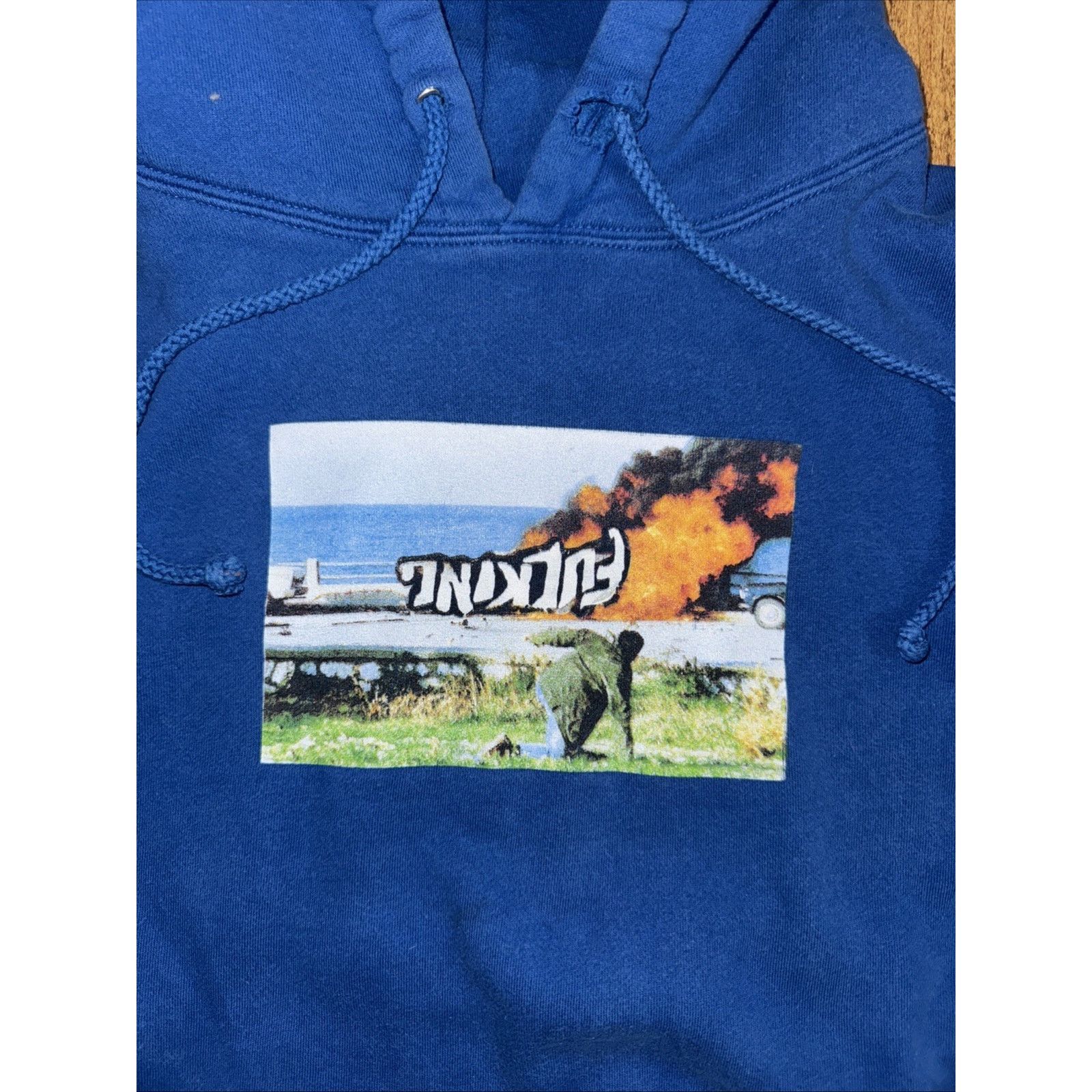 Fucking Awesome × Vintage FuckingAwesome Blue Graphic Hoodie L 24x26 Streetwear Size US L / EU 52-54 / 3 - 2 Thumbnail