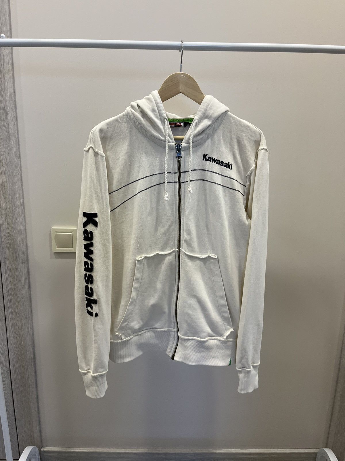 Other Vintage Kawasaki Japan Team Racing Faded Hoodie Moto Size US XL / EU 56 / 4 - 1 Thumbnail