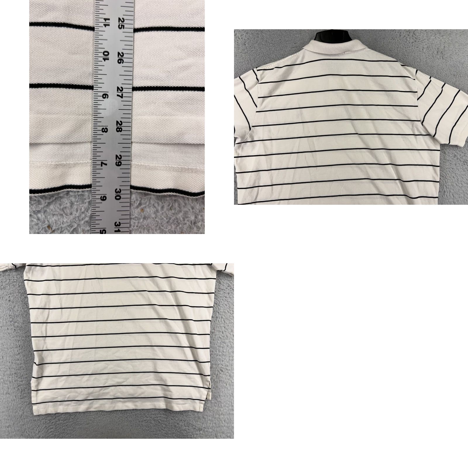 Ralph Lauren VTG Ralph Lauren Polo Shirt Men 2XL White Striped Cotton Short Sleeve Polo Shirt 2XL Mens Size US XXL / EU 58 / 5 - 9 Thumbnail