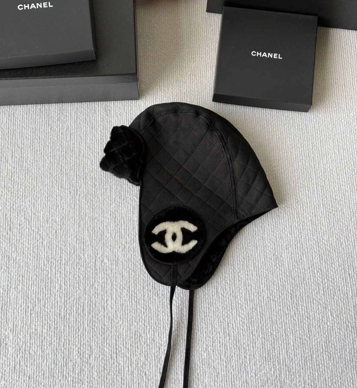Chanel Chanel Black Hat -2505 Size ONE SIZE - 2 Thumbnail