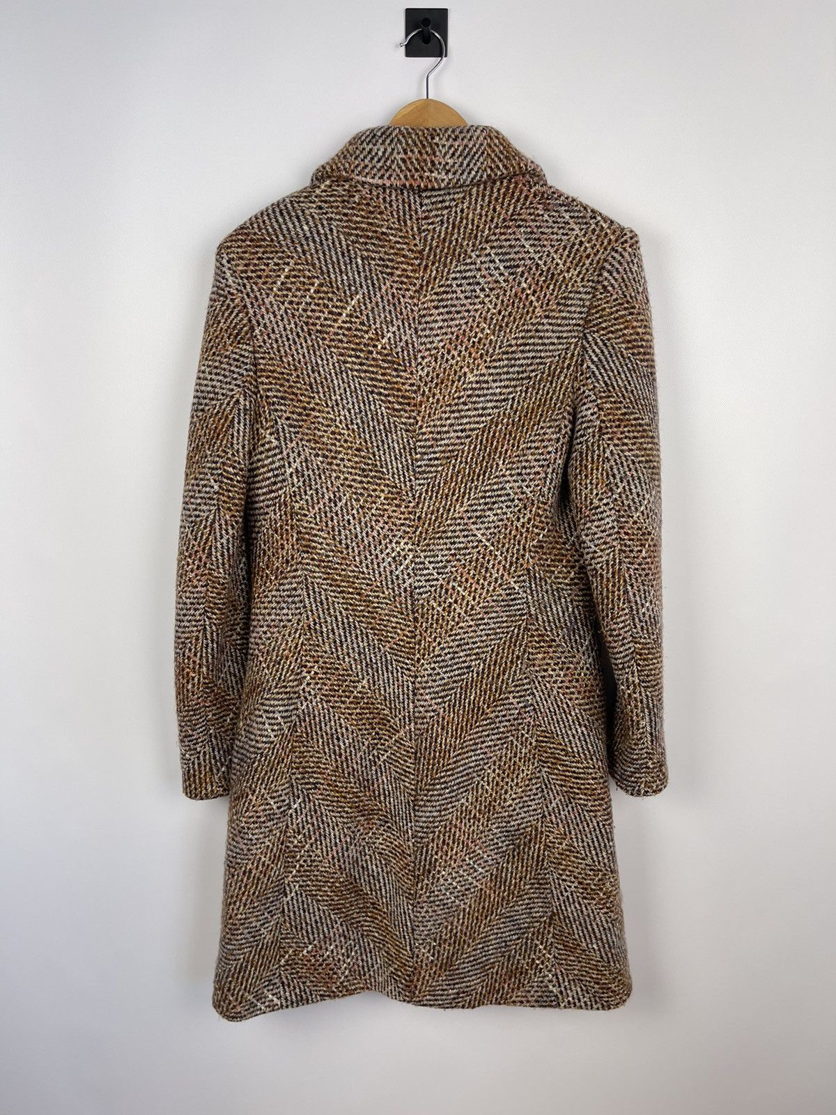 Max Mara Women's Vintage Tweed Wool Coat Jacket Size USA10