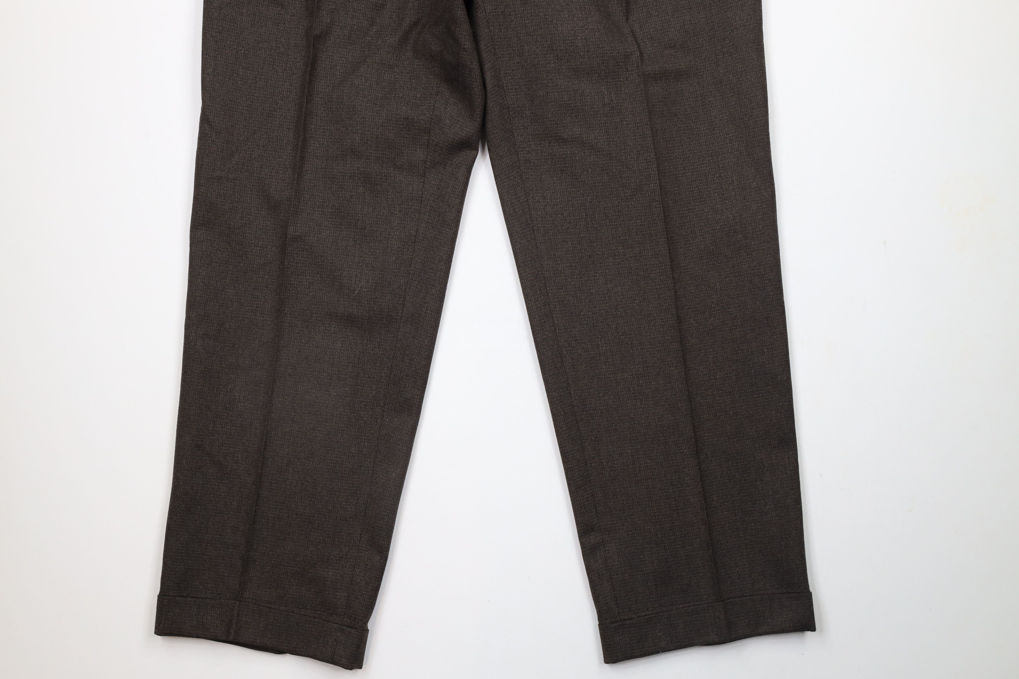 Vintage Vintage 90s Streetwear Cuffed Wide Leg Chino Pants Brown Size US 34 / EU 50 - 4 Thumbnail